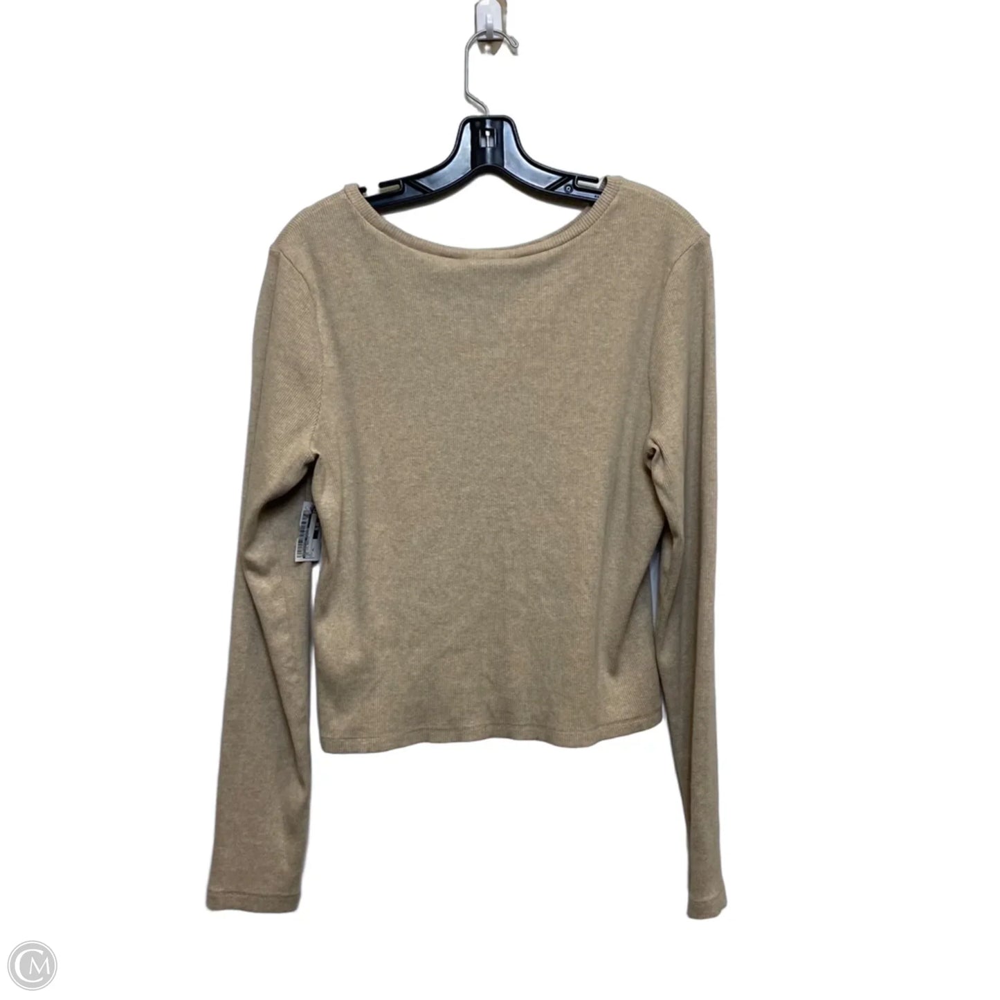 Top Long Sleeve Basic By Universal Thread In Tan, Size: Xl