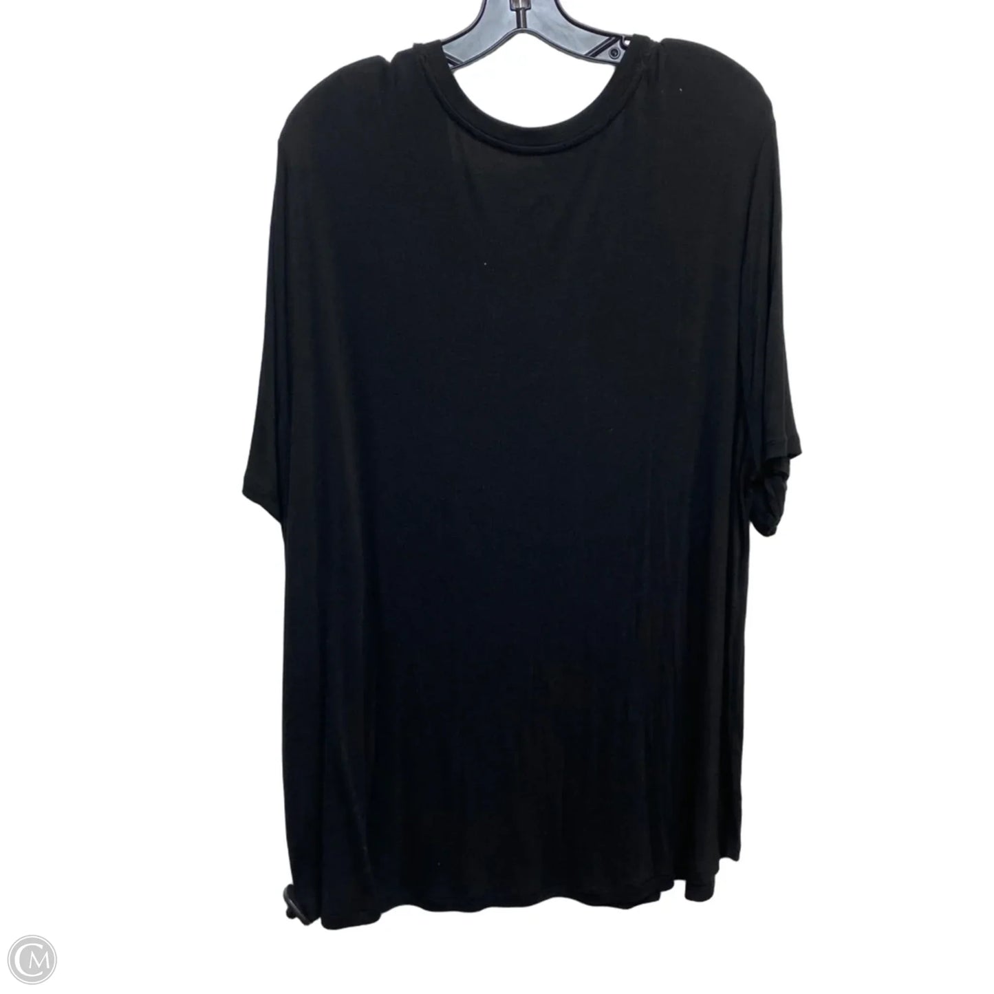 Top Short Sleeve Basic By Terra & Sky In Black, Size: 3x