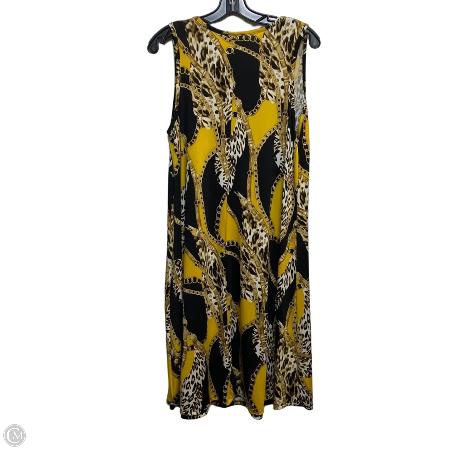 Dress Casual Short By Scarlett In Black & Yellow, Size: Xl