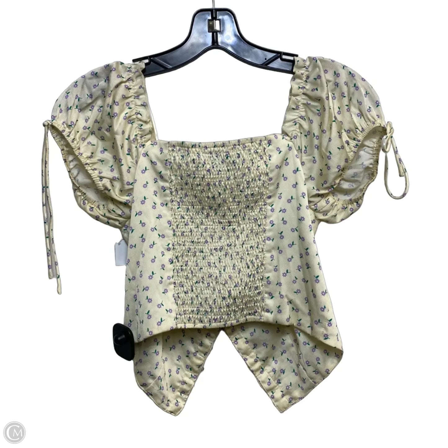 Top Short Sleeve By Princess Polly In Yellow, Size: S