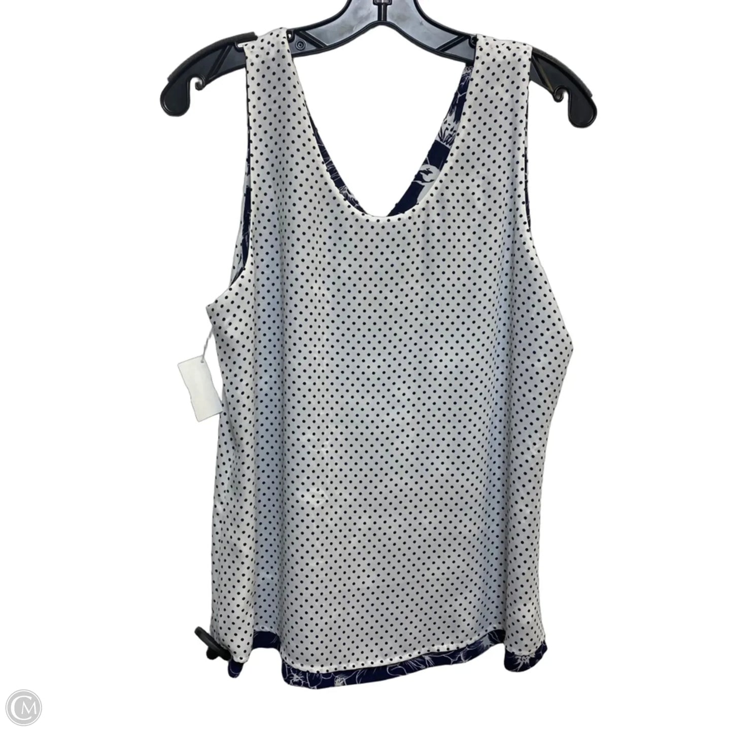 Top Sleeveless By White House Black Market In Blue & White, Size: M