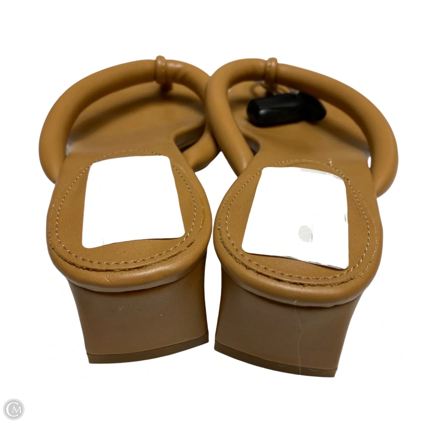 Sandals Heels Kitten By Clothes Mentor In Tan, Size: 6