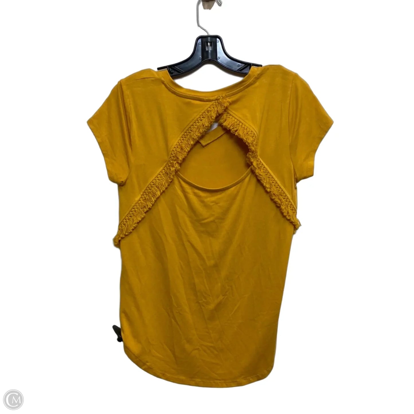 Top Short Sleeve By Cupio In Yellow, Size: S