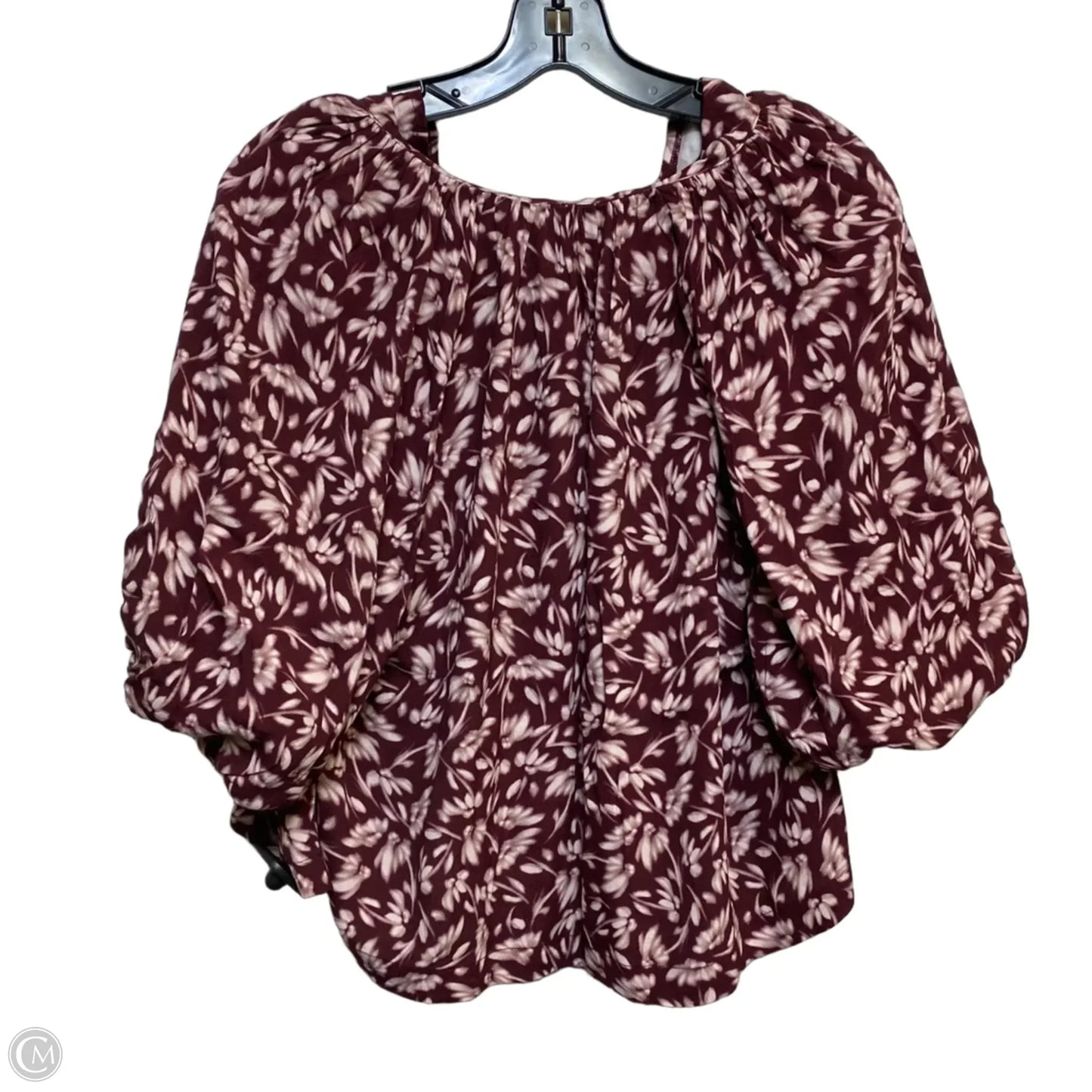 Top Short Sleeve By Madewell In Cream & Red, Size: Xs