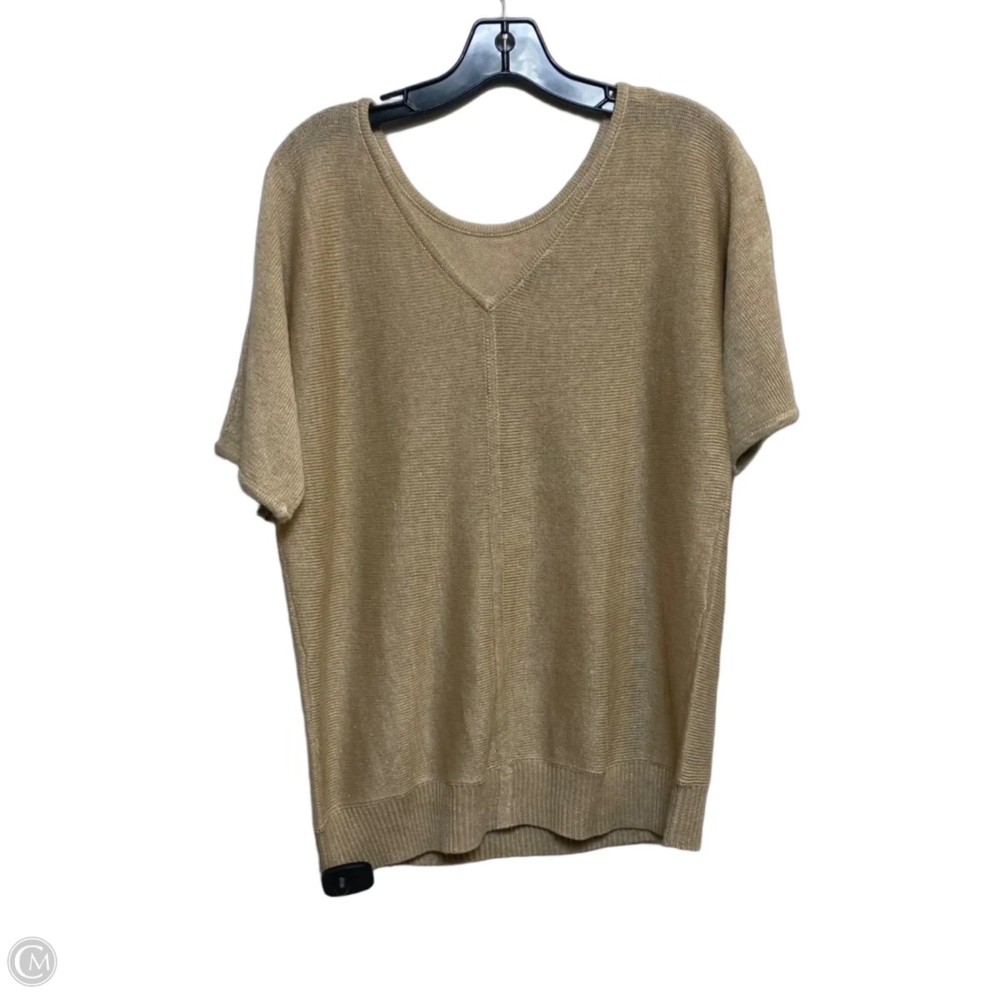 Top Short Sleeve By Talbots In Tan, Size: M