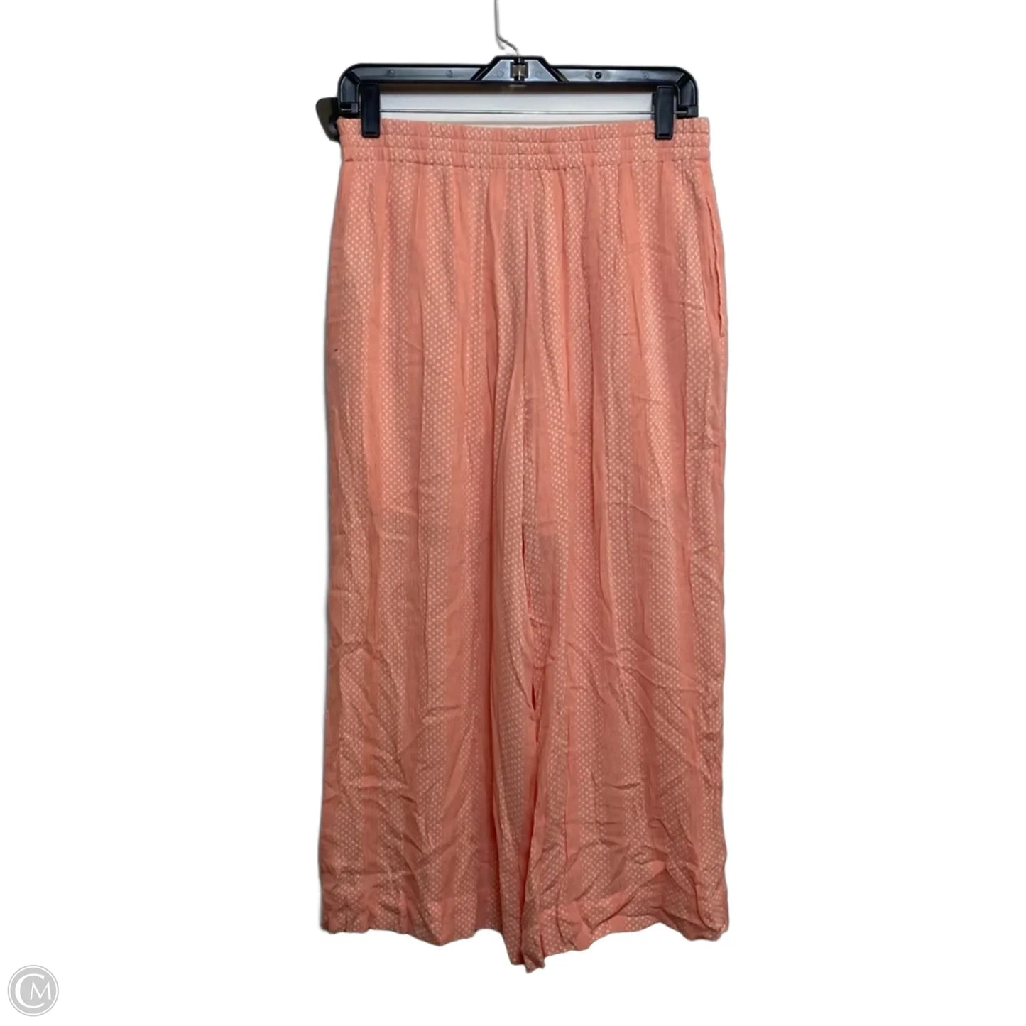 Pants Cropped By Maeve In Pink & White, Size: S