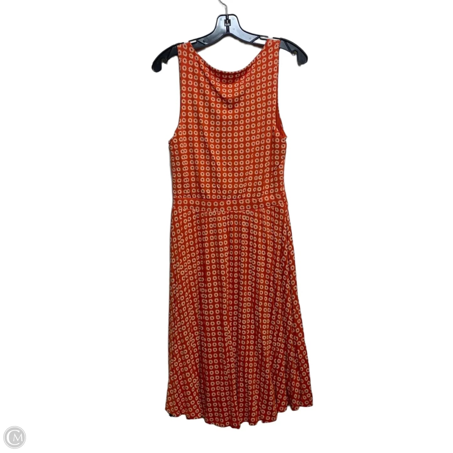 Dress Casual Midi By Maeve In Cream & Orange, Size: S