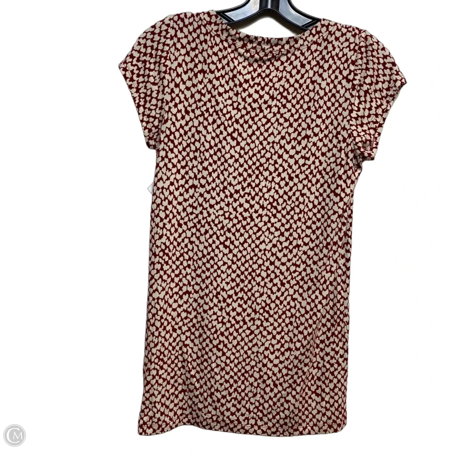 Top Short Sleeve By Theory In Red & White, Size: L
