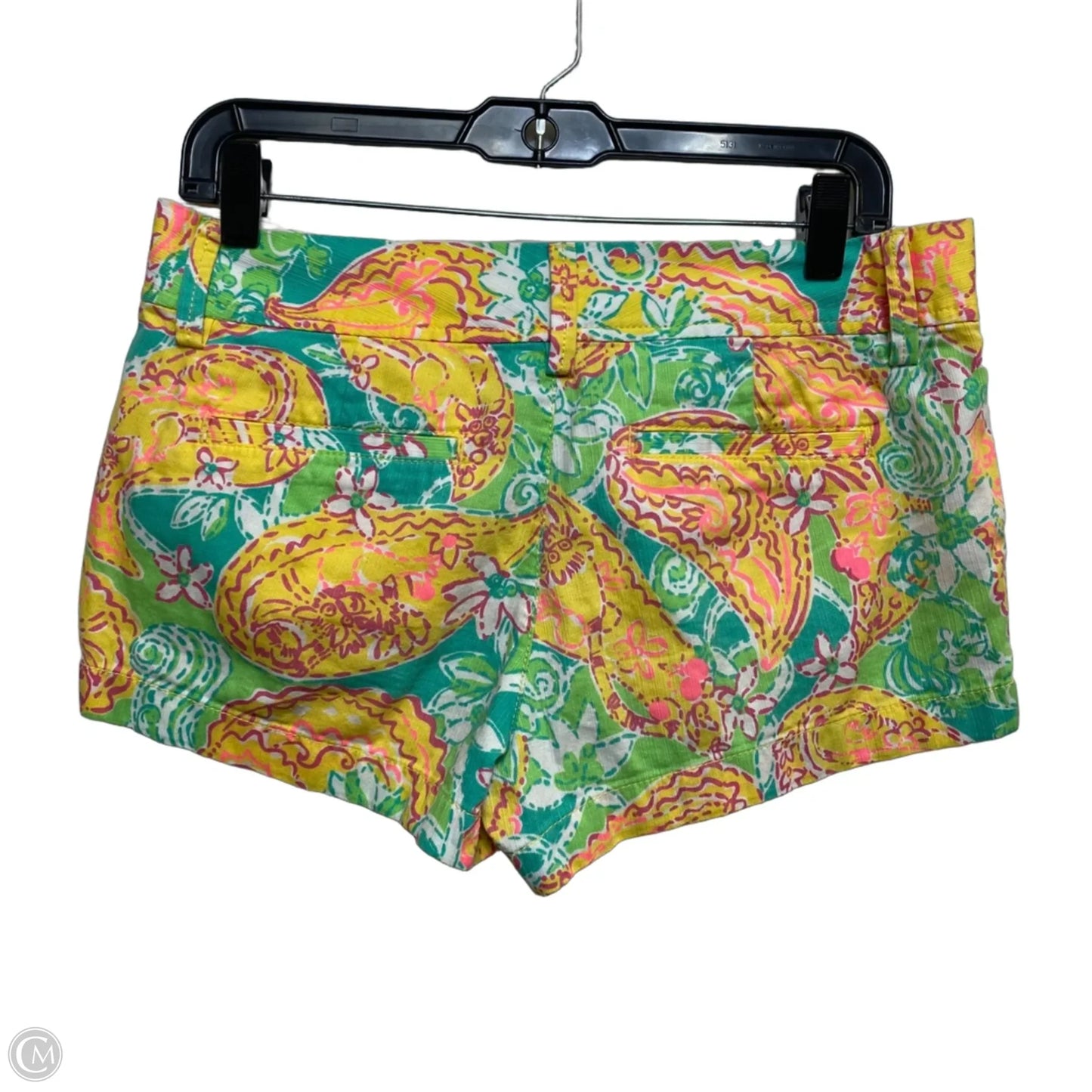 Shorts Designer By Lilly Pulitzer In Green & Yellow, Size: 4