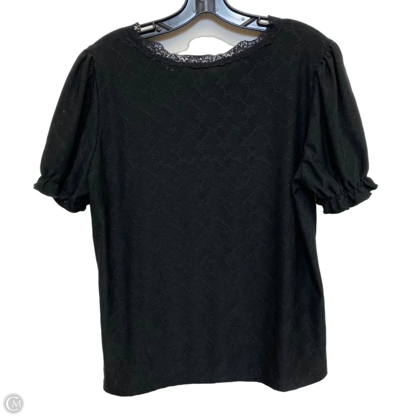 Top Short Sleeve By Shein In Black, Size: M