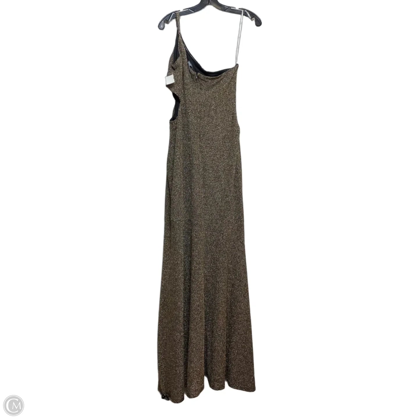 Dress Party Long By Lulus In Black & Gold, Size: L