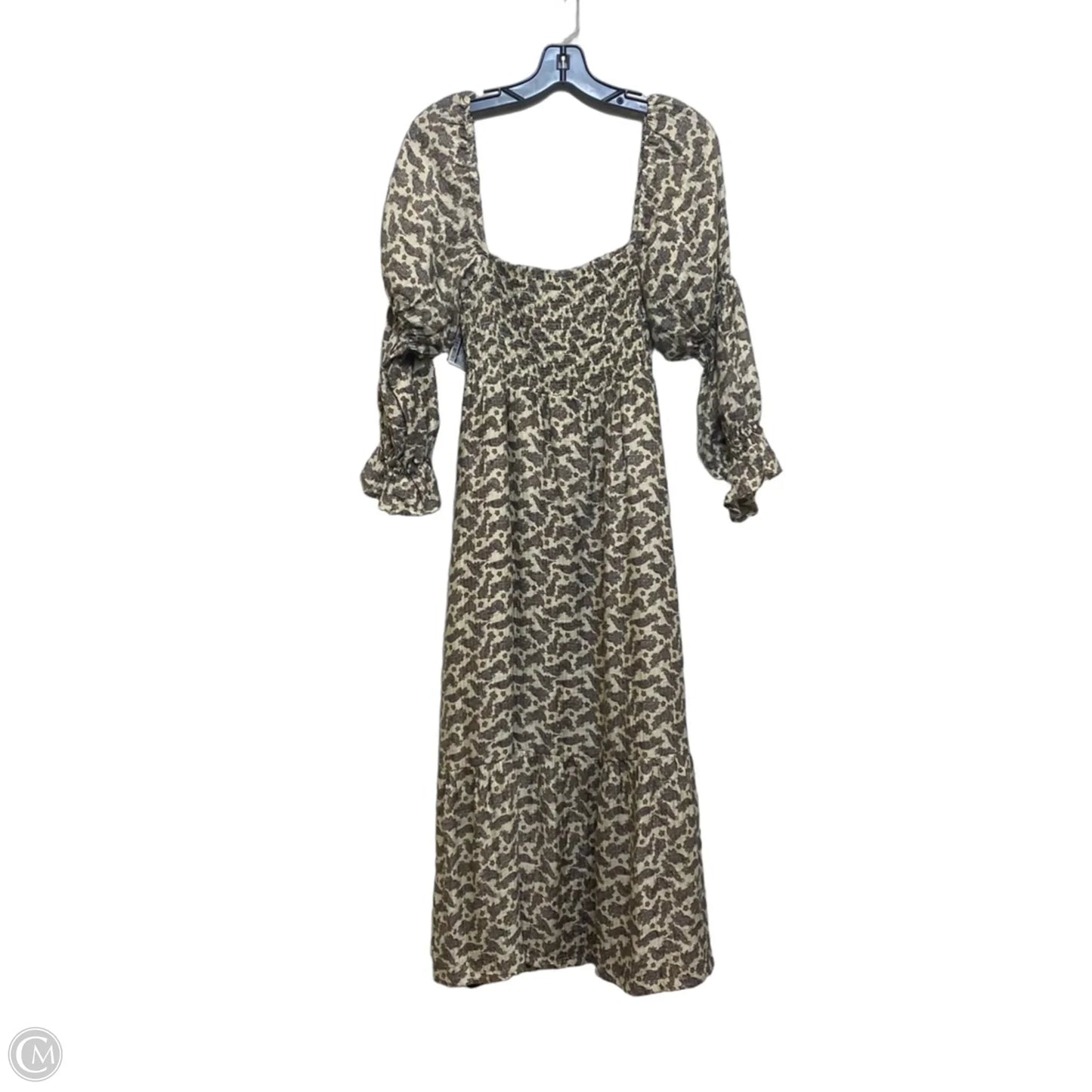 Dress Casual Maxi By Opt In Brown & Cream, Size: M