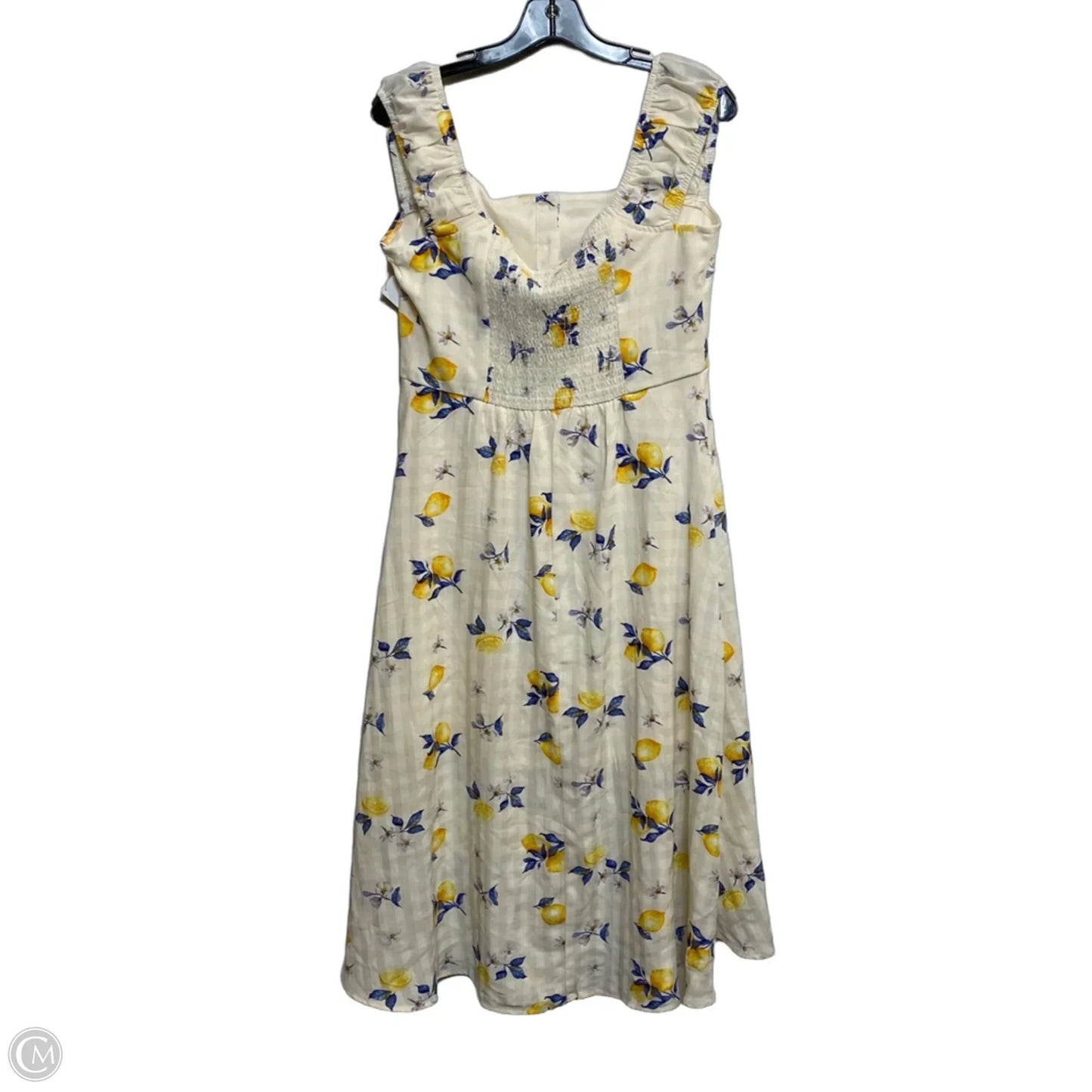 Dress Casual Midi By Oak & Trellis In Cream, Size: Xl