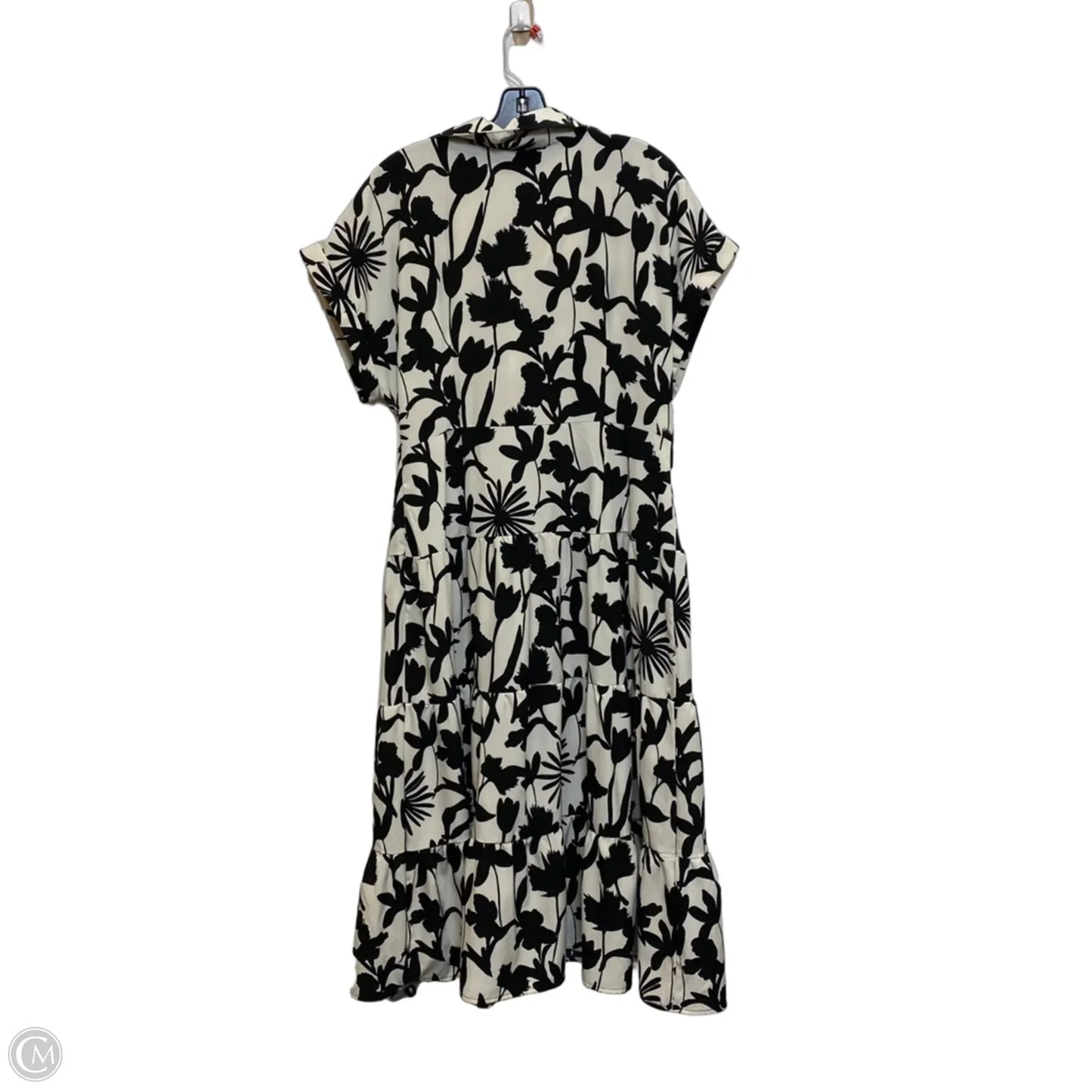 Dress Casual Midi By Wdny In Black & Cream, Size: Xl