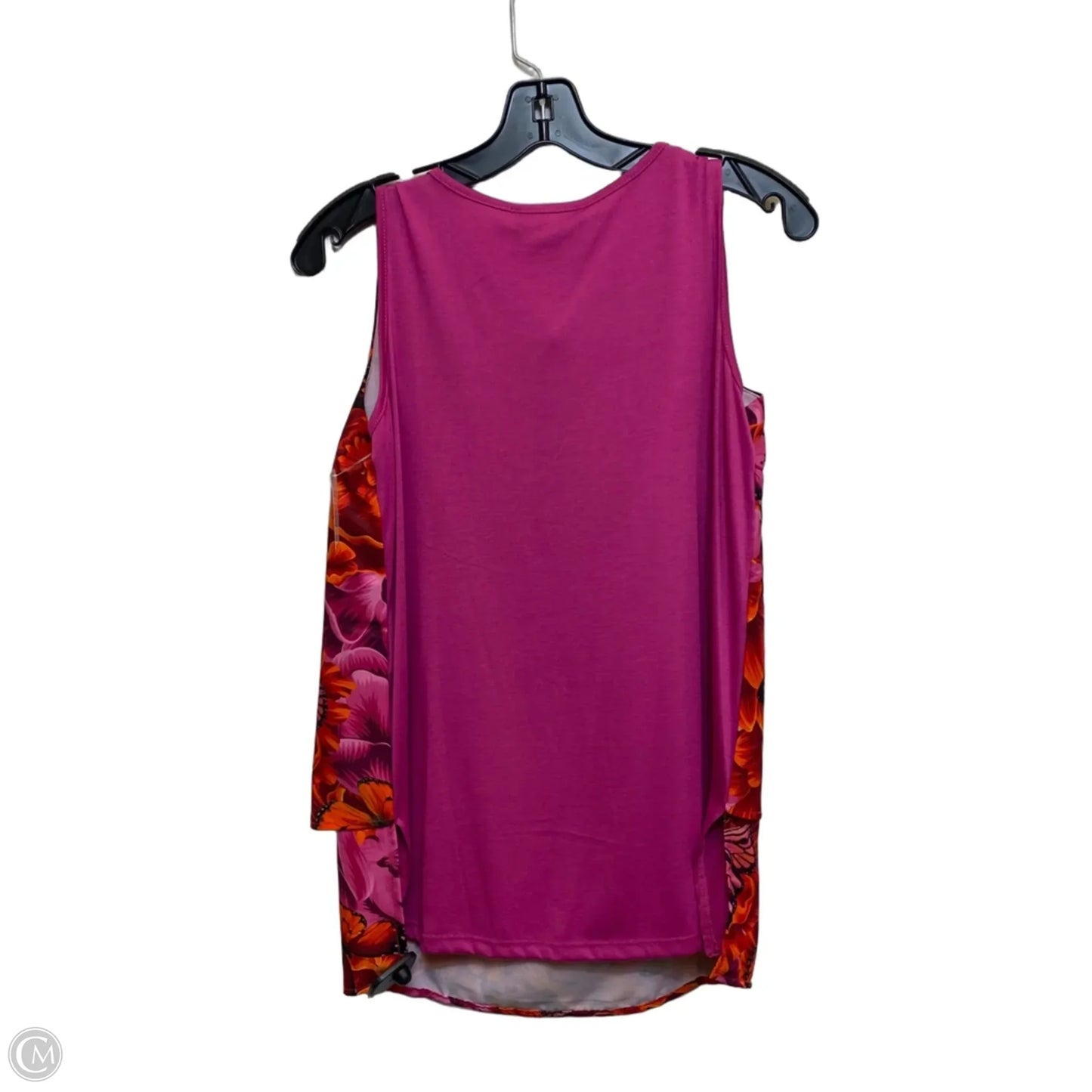 Top Sleeveless By Dg2 In Orange & Pink, Size: S