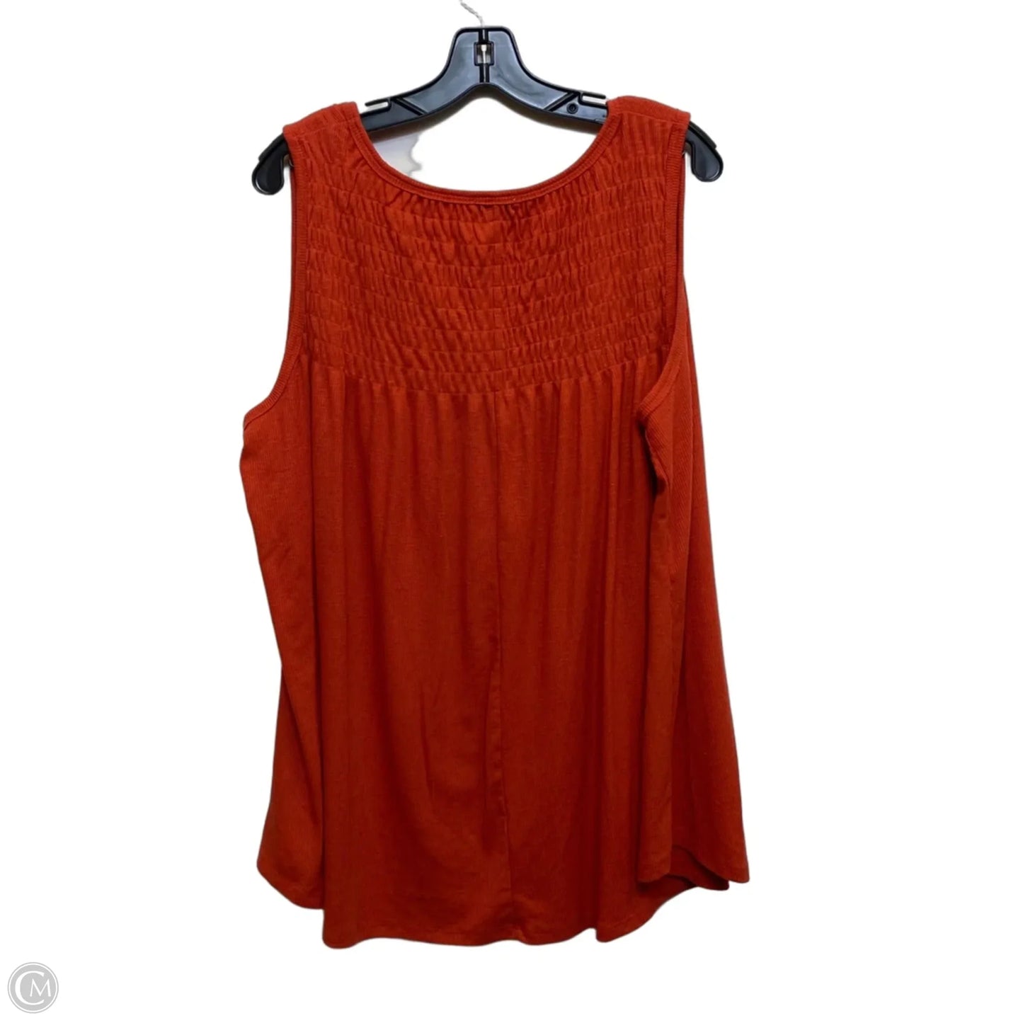 Top Sleeveless By Wonderly In Orange, Size: 3x