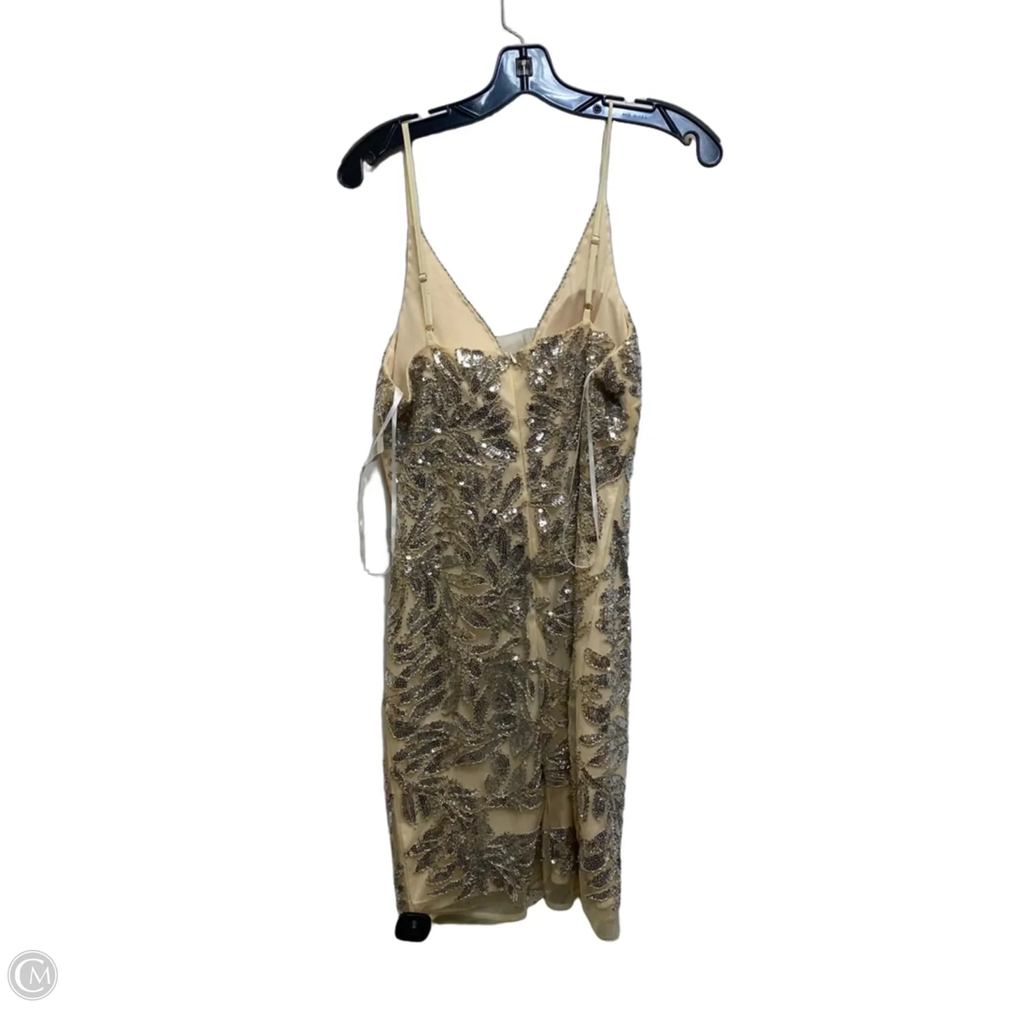 Dress Party Short By Fashion Nova In Cream & Silver, Size: L