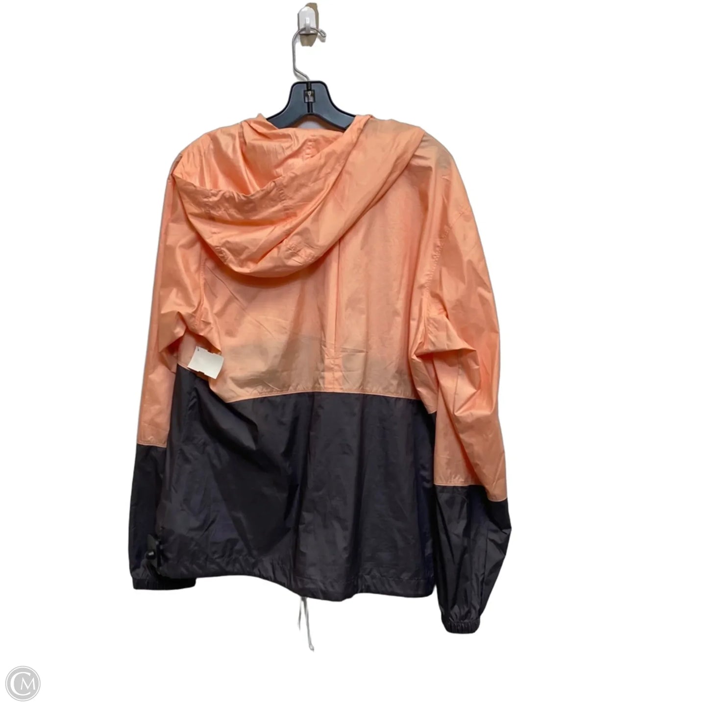 Jacket Windbreaker By Columbia In Grey & Orange, Size: Xl