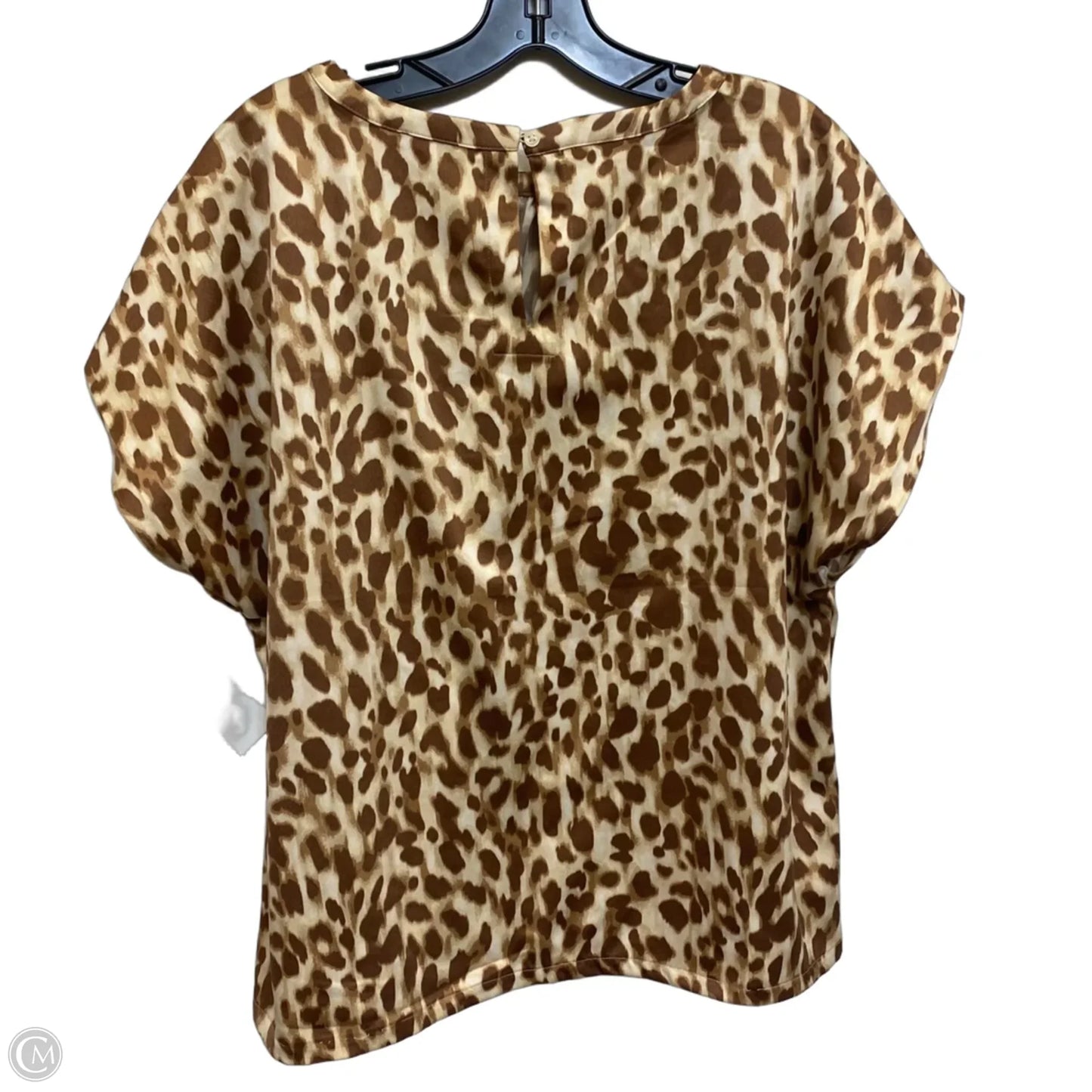 Top Short Sleeve By Ann Taylor In Animal Print, Size: Xl