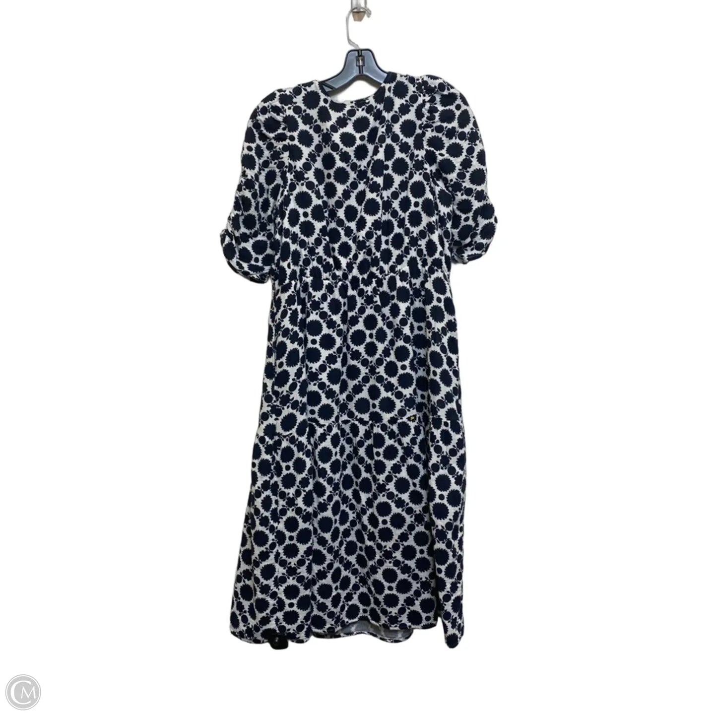 Dress Casual Midi By Time And Tru In Blue & White, Size: L