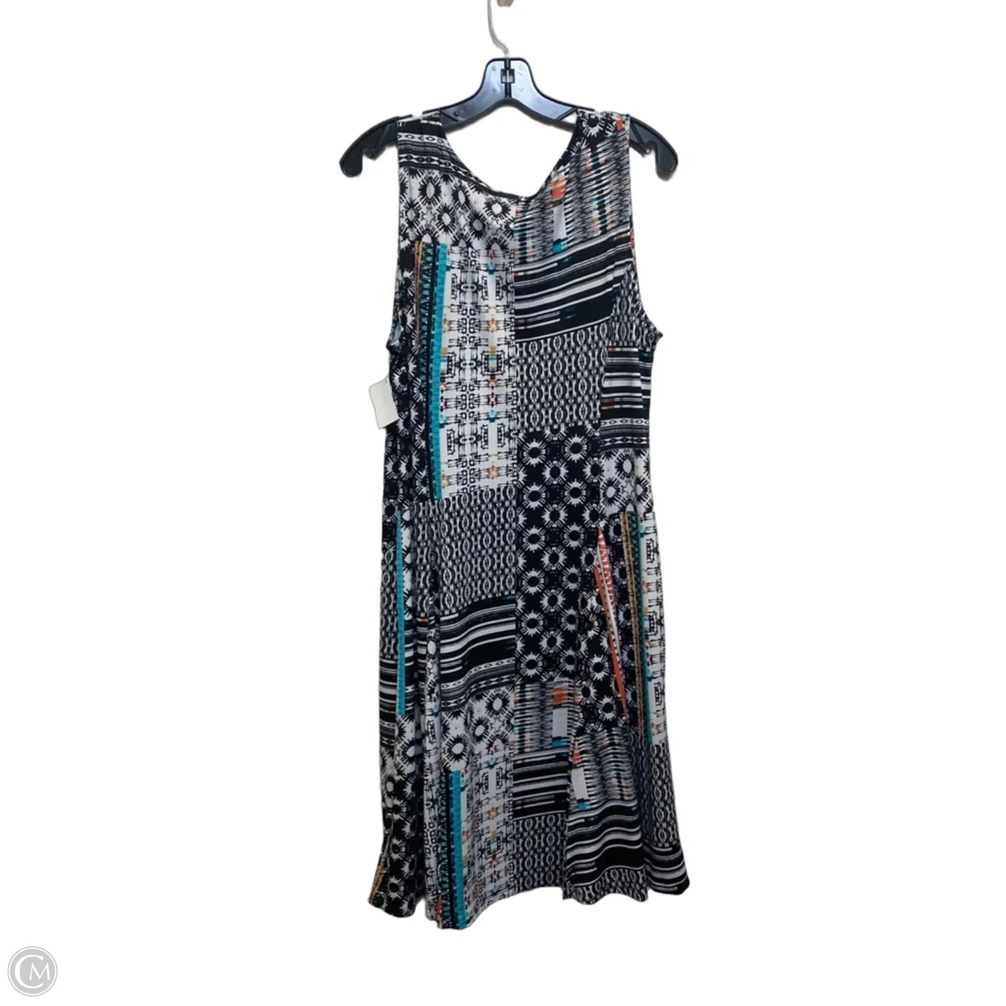 Dress Casual Short By Kim Rogers In Black & White, Size: 1x