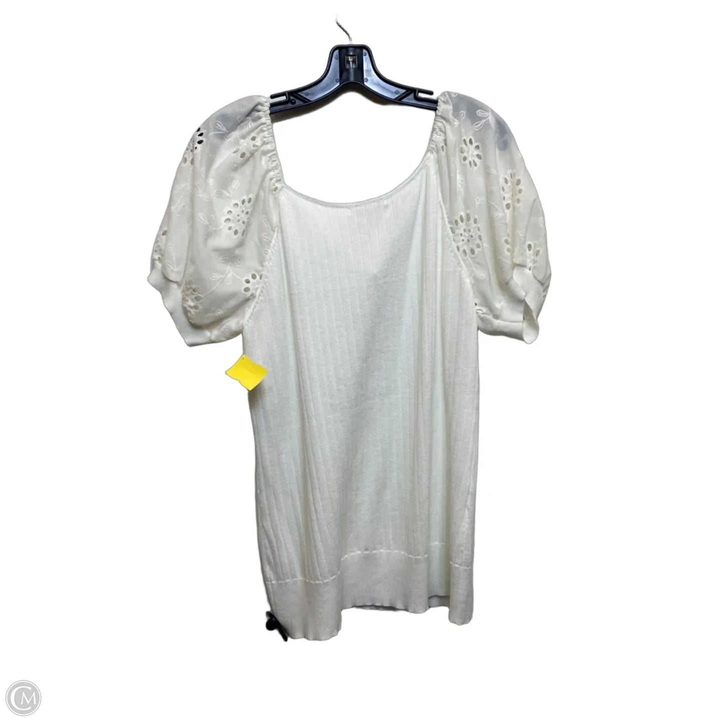 Top Short Sleeve By Cato In Cream, Size: Xl