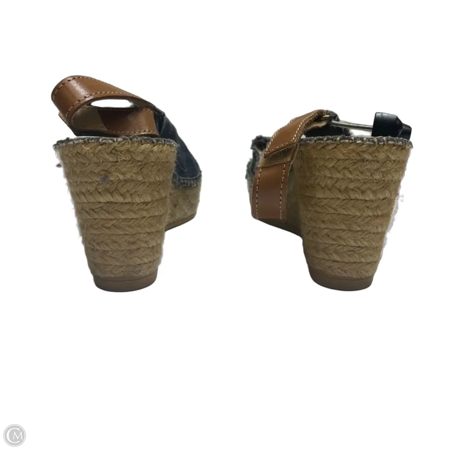 Sandals Heels Wedge By Toni Pons In Grey, Size: 6.5
