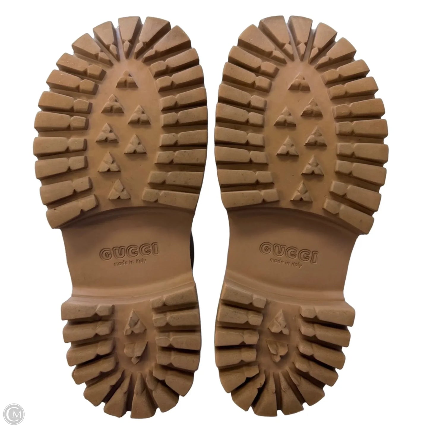 Shoes Luxury Designer By Gucci In Tan, Size: 7