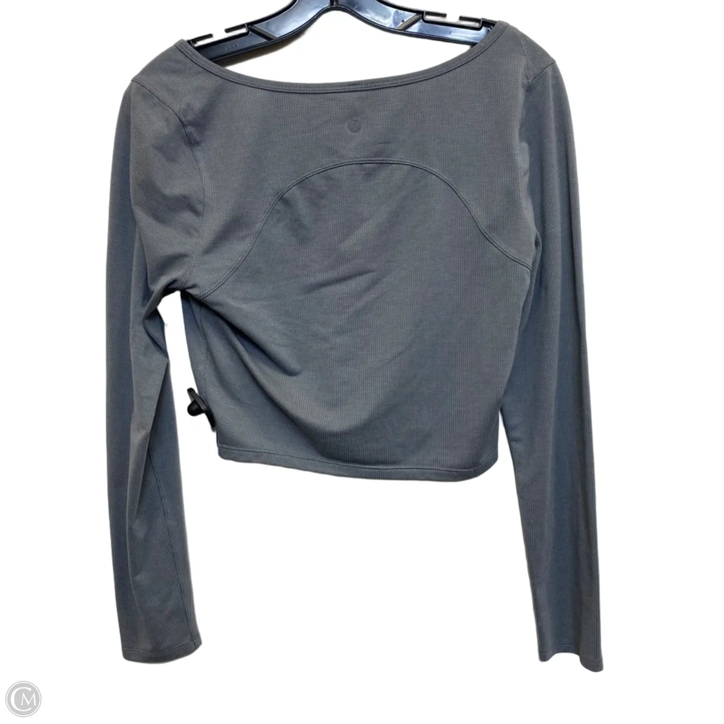 Athletic Top Long Sleeve Crewneck Designer By Lululemon In Grey, Size: M