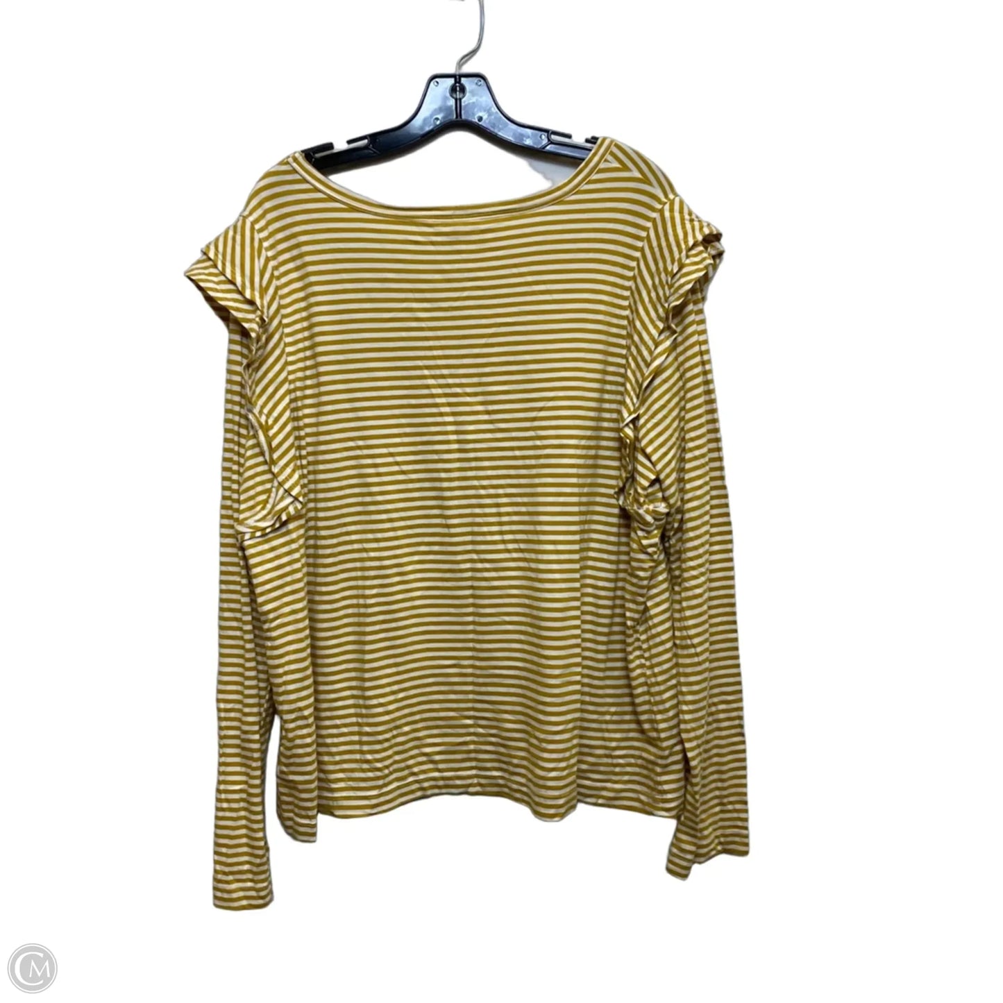 Top Long Sleeve By Time And Tru In Yellow, Size: 3x