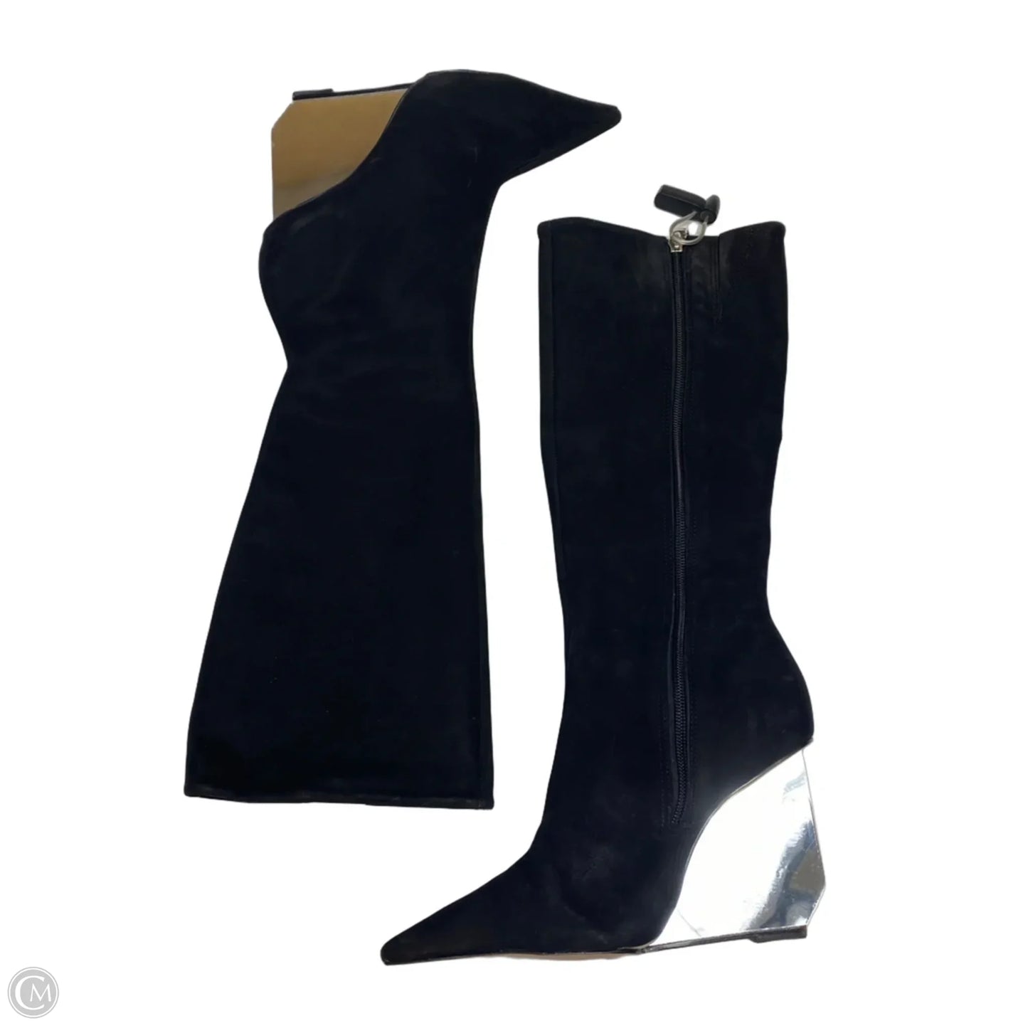 Boots Knee Heels By Schutz In Black, Size: 7.5
