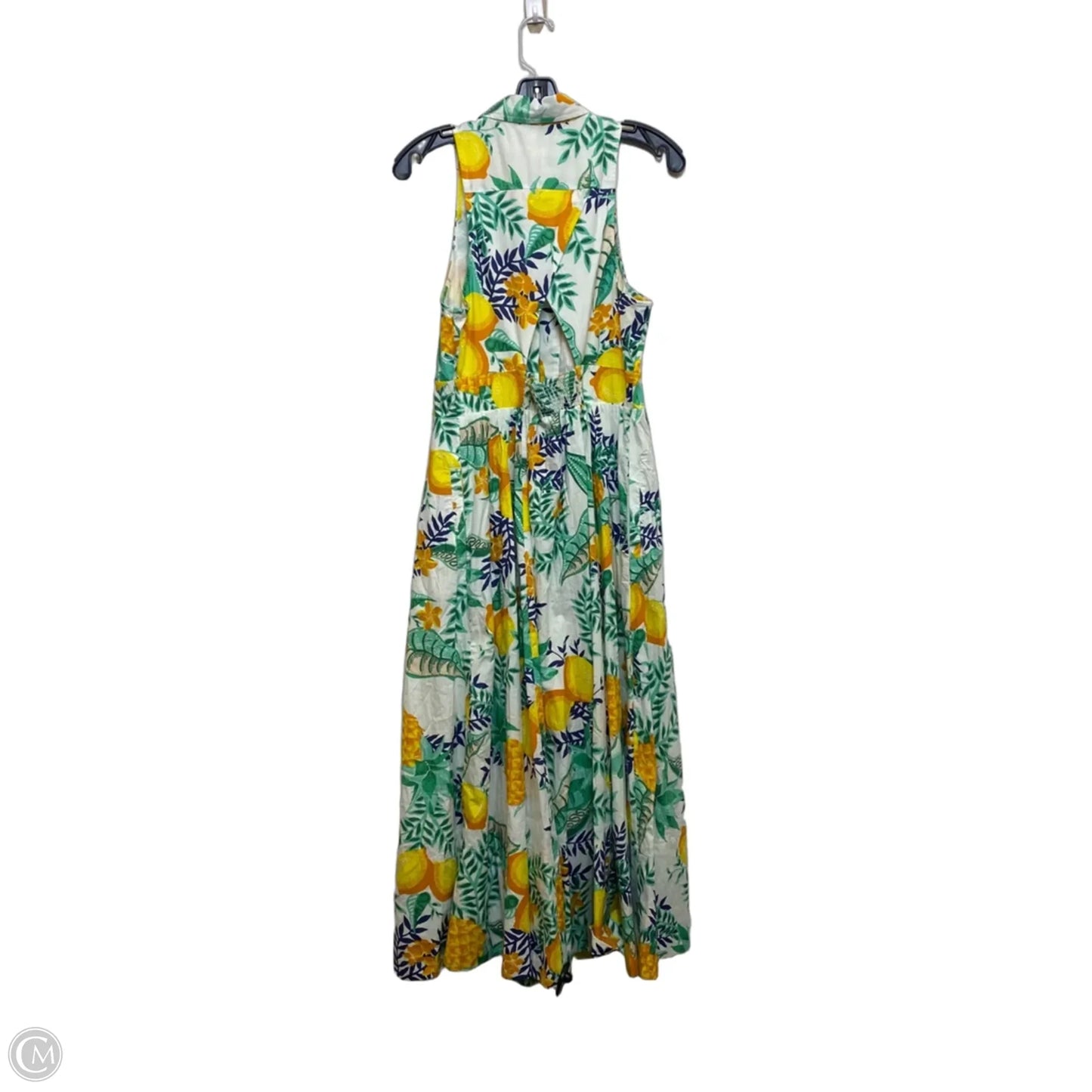 Dress Casual Maxi By Maeve In Green & Yellow, Size: S
