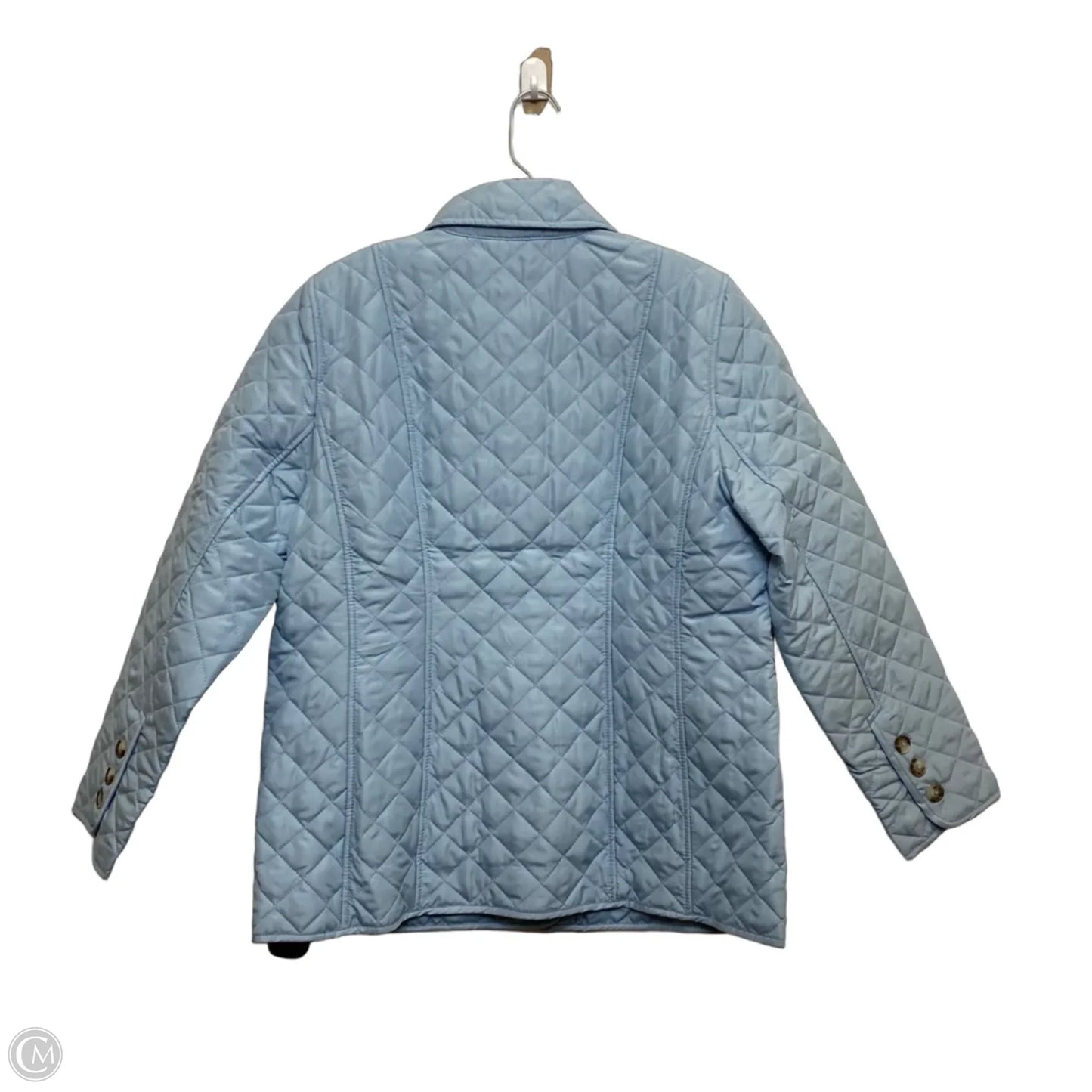 Jacket Puffer & Quilted By Chicos In Blue, Size: M