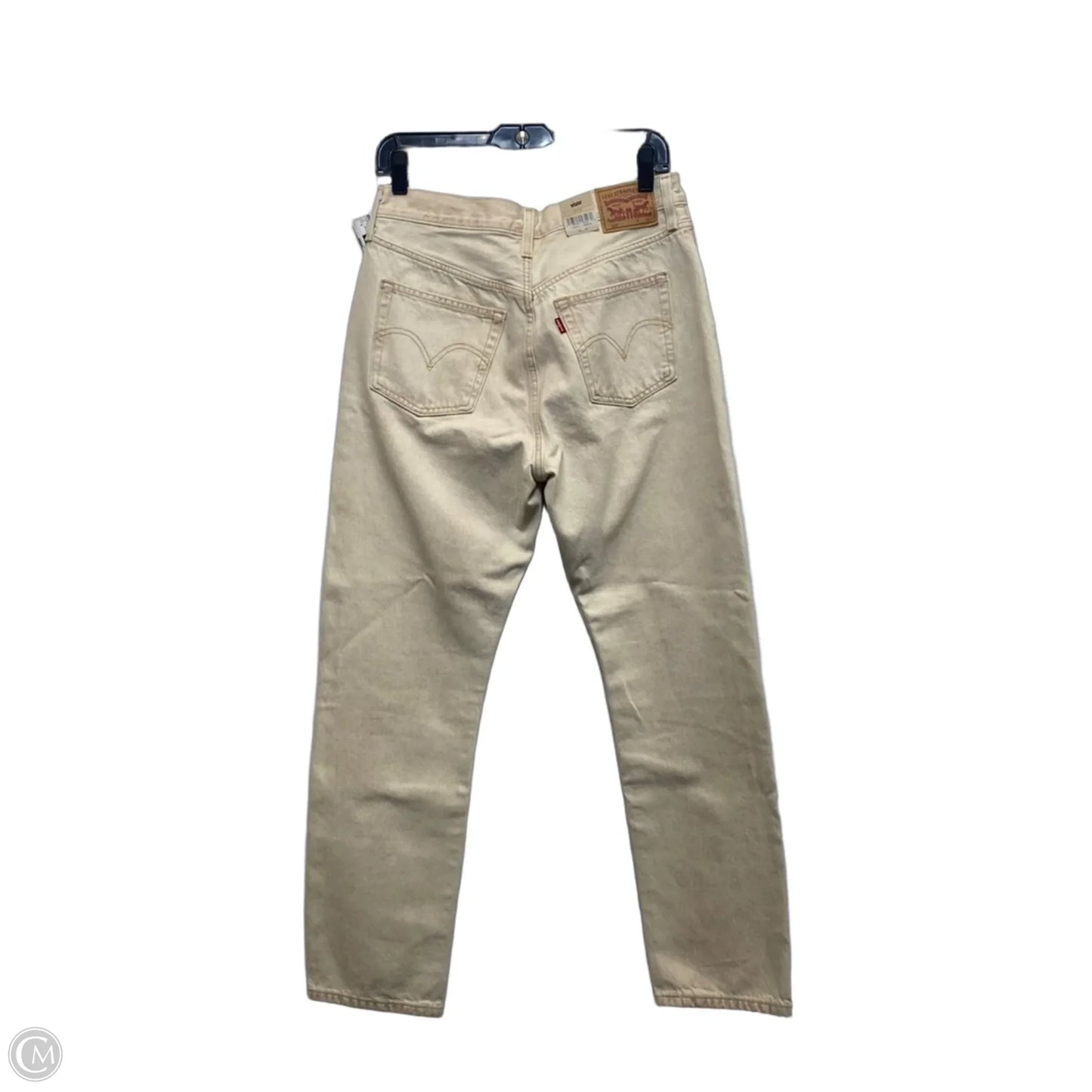 Jeans Straight By Levis In Tan Denim, Size: 8