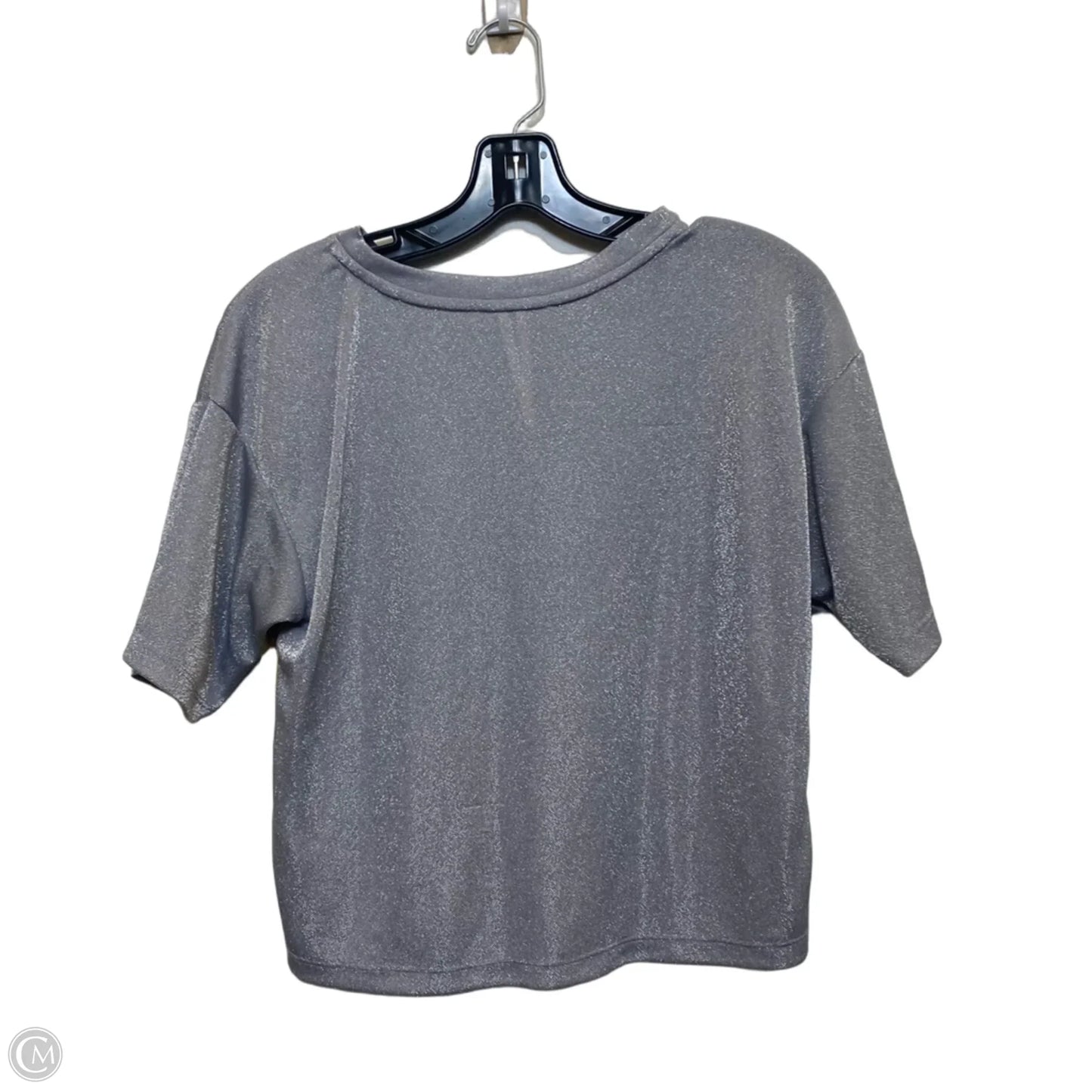 Top Short Sleeve By Anthropologie In Silver, Size: S
