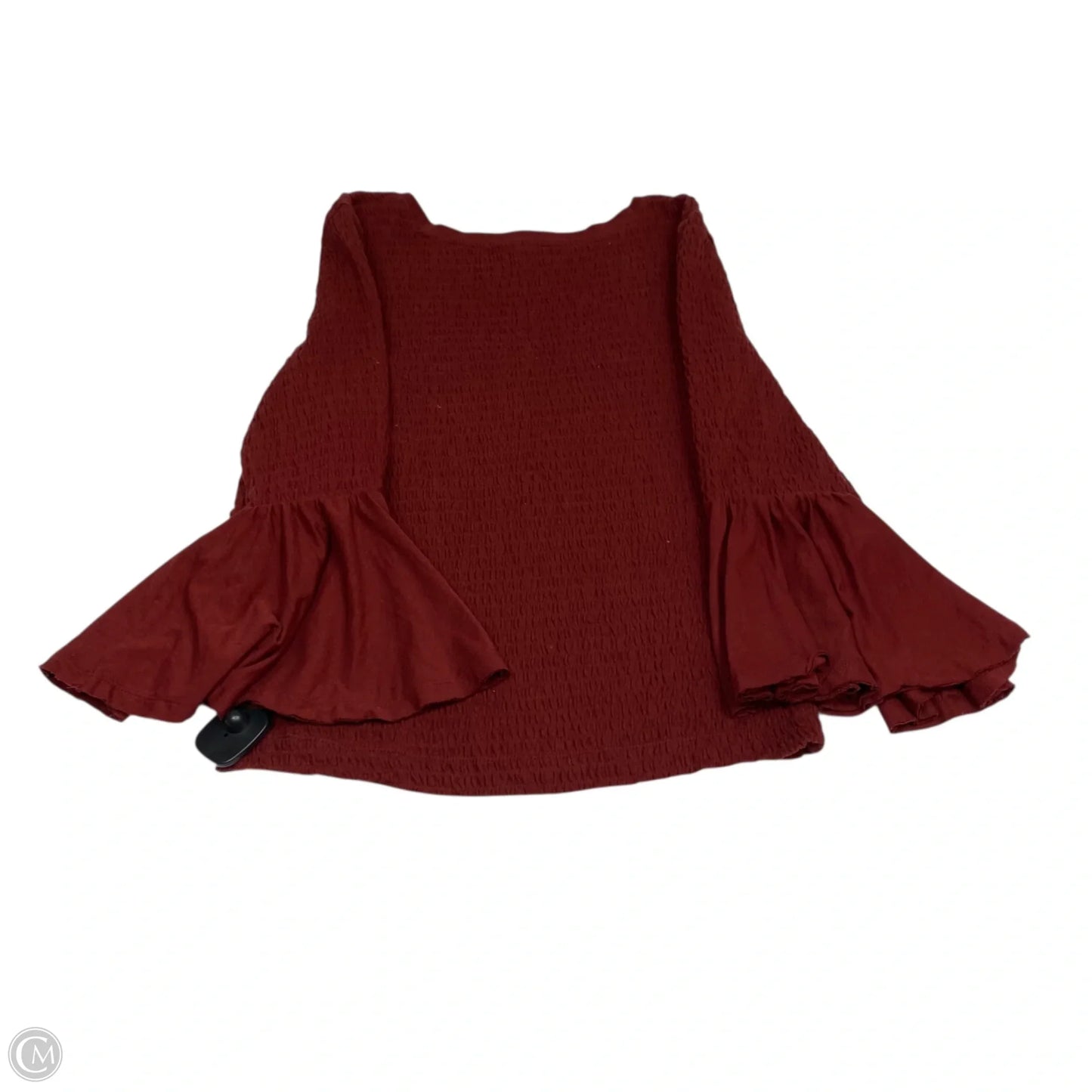 Top Long Sleeve By Anthropologie In Red, Size: M