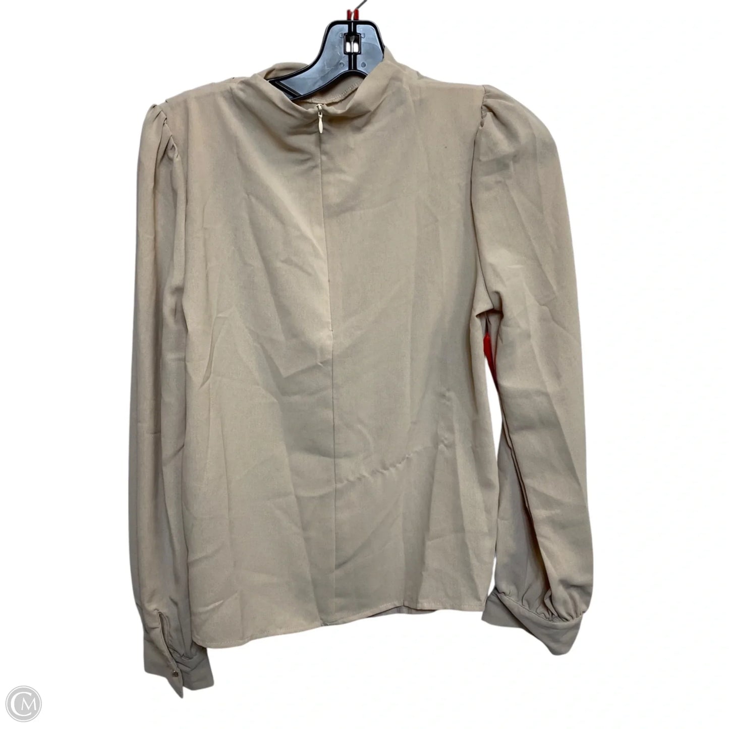Top Long Sleeve By Shein In Tan, Size: S