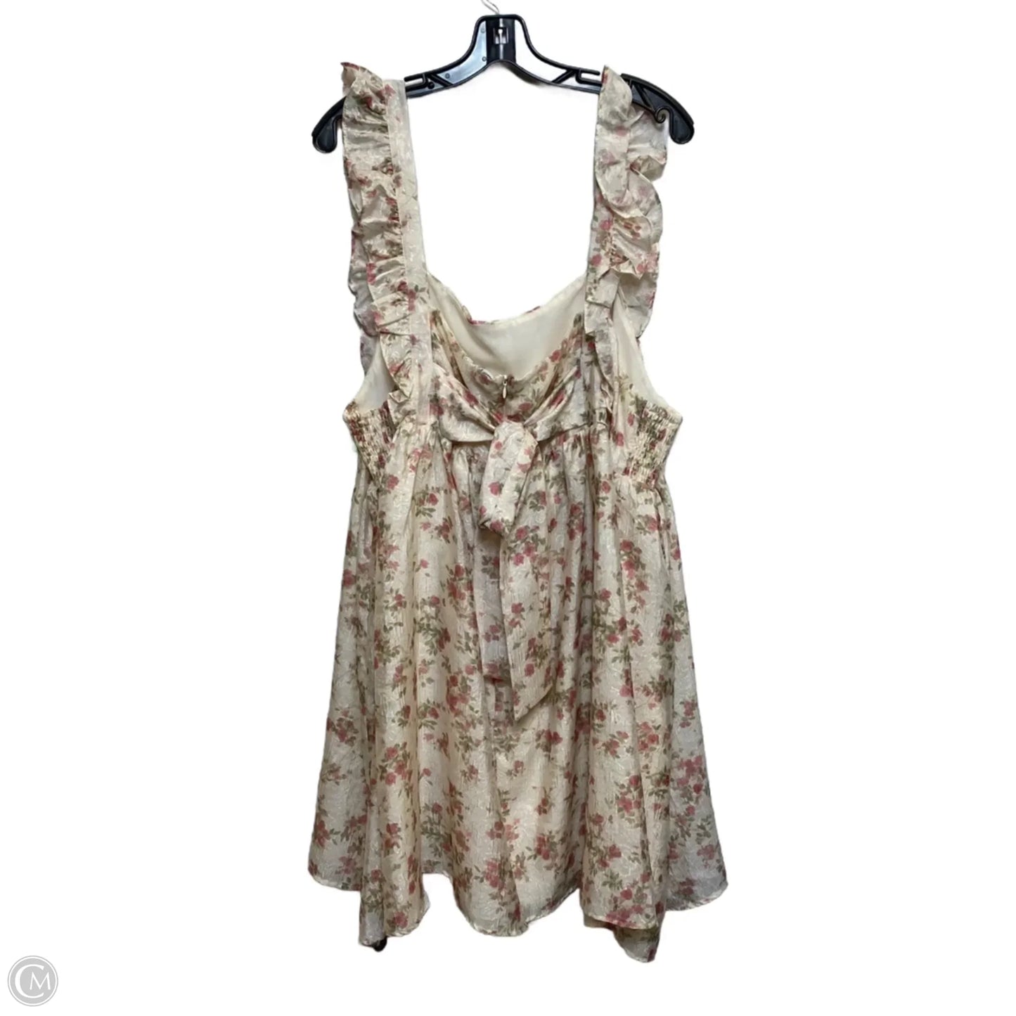 Dress Casual Short By Arula In Cream & Pink, Size: 3x