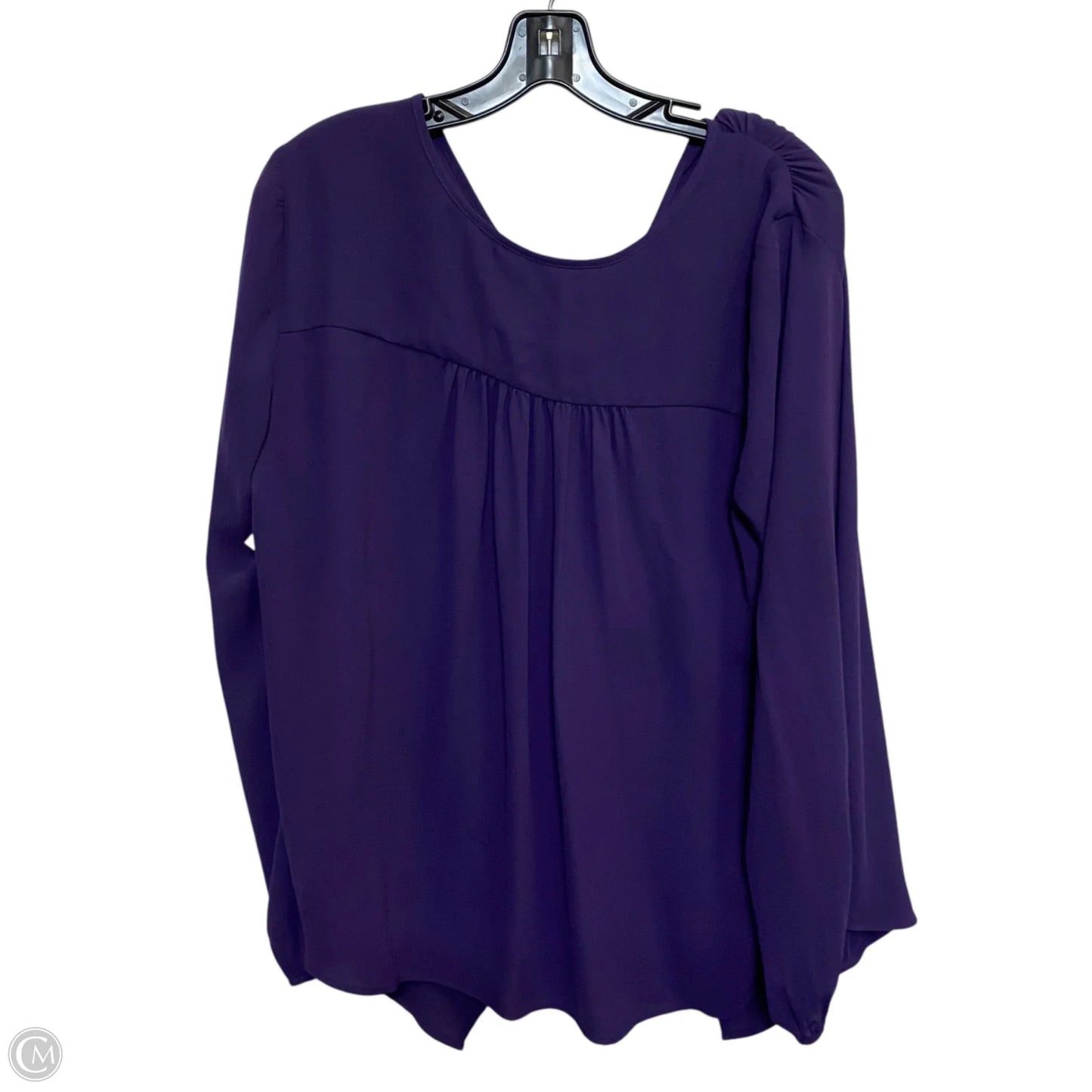 Top Long Sleeve By Karen Kane In Purple, Size: L