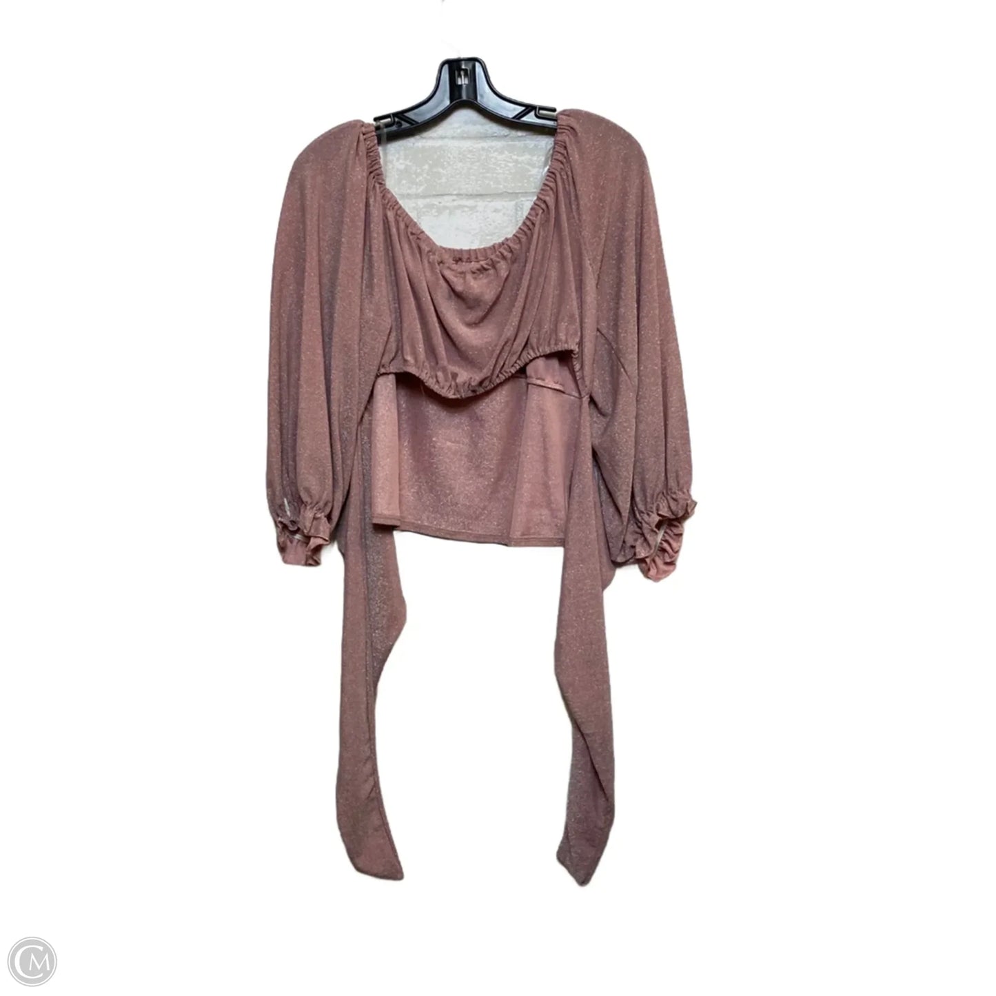 Top Long Sleeve By Ava James In Pink, Size: Xl