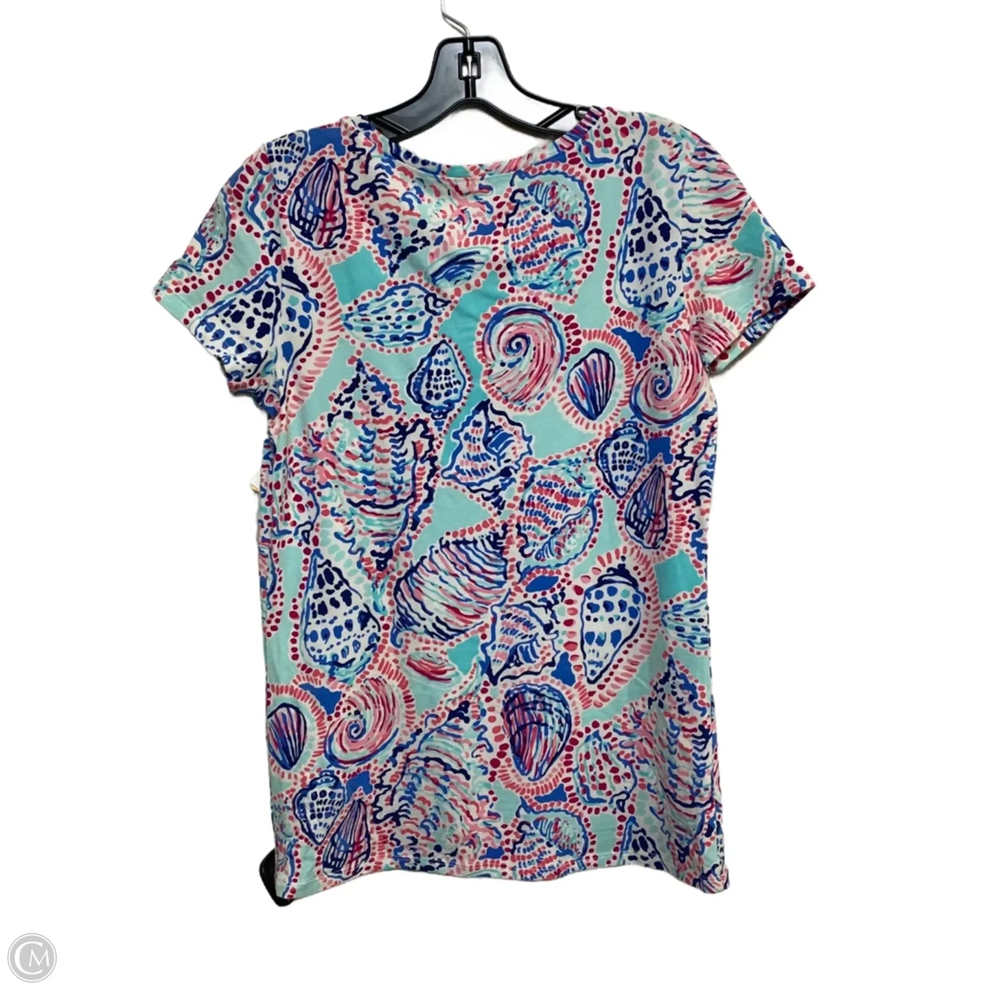 Top Short Sleeve Designer By Lilly Pulitzer In Bronze, Size: M