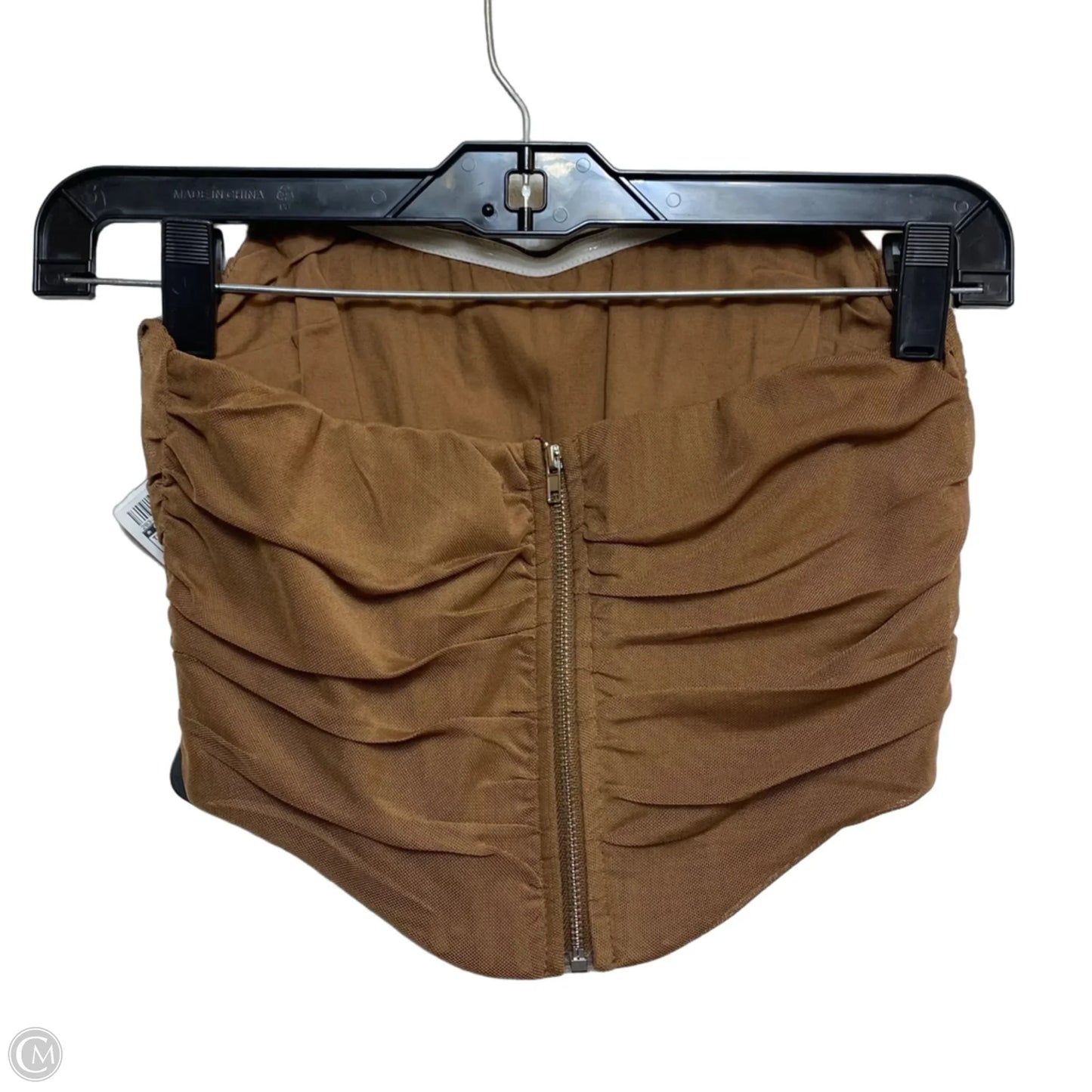 Top Sleeveless By Cmf In Brown, Size: S