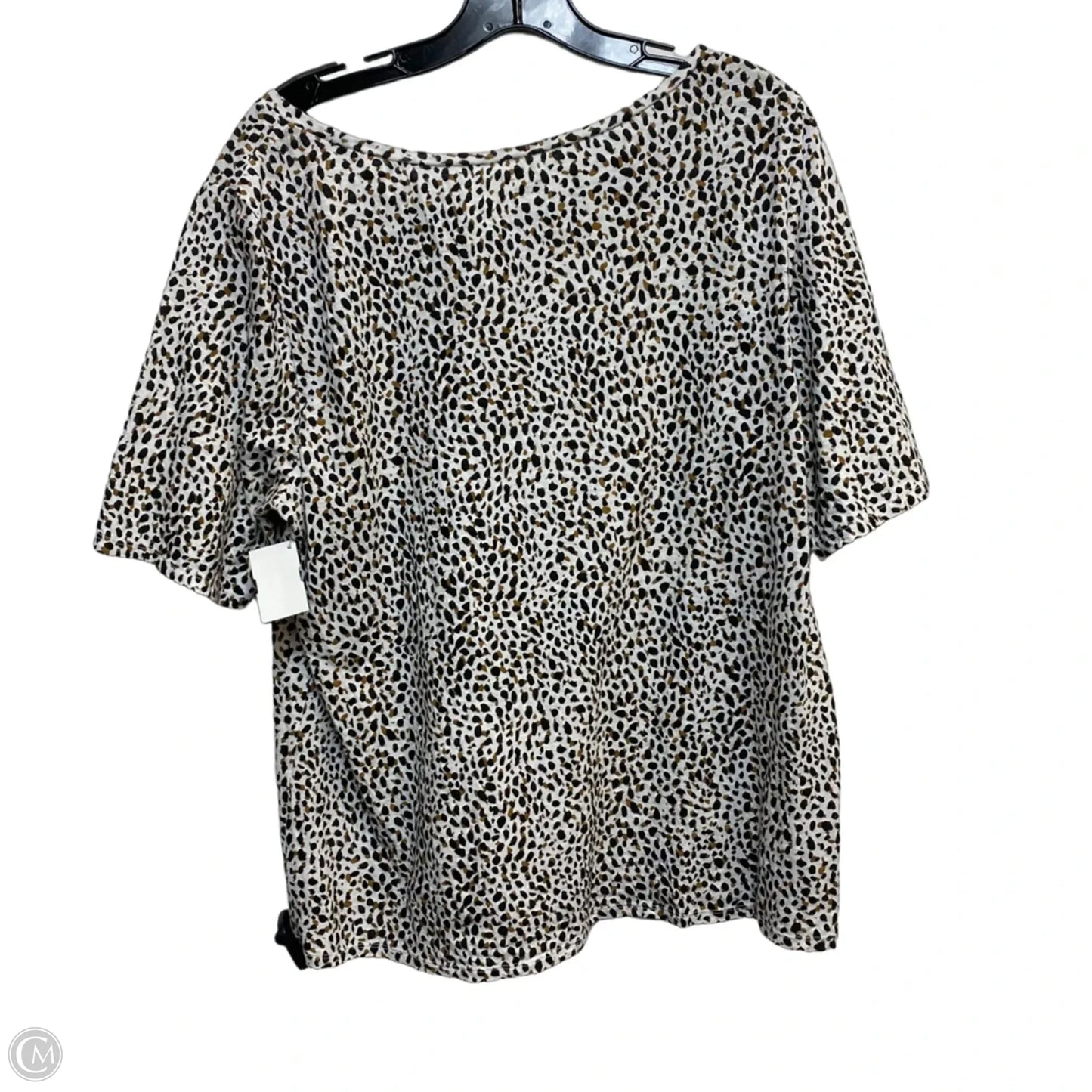 Top Short Sleeve By Loft In Animal Print, Size: Xl