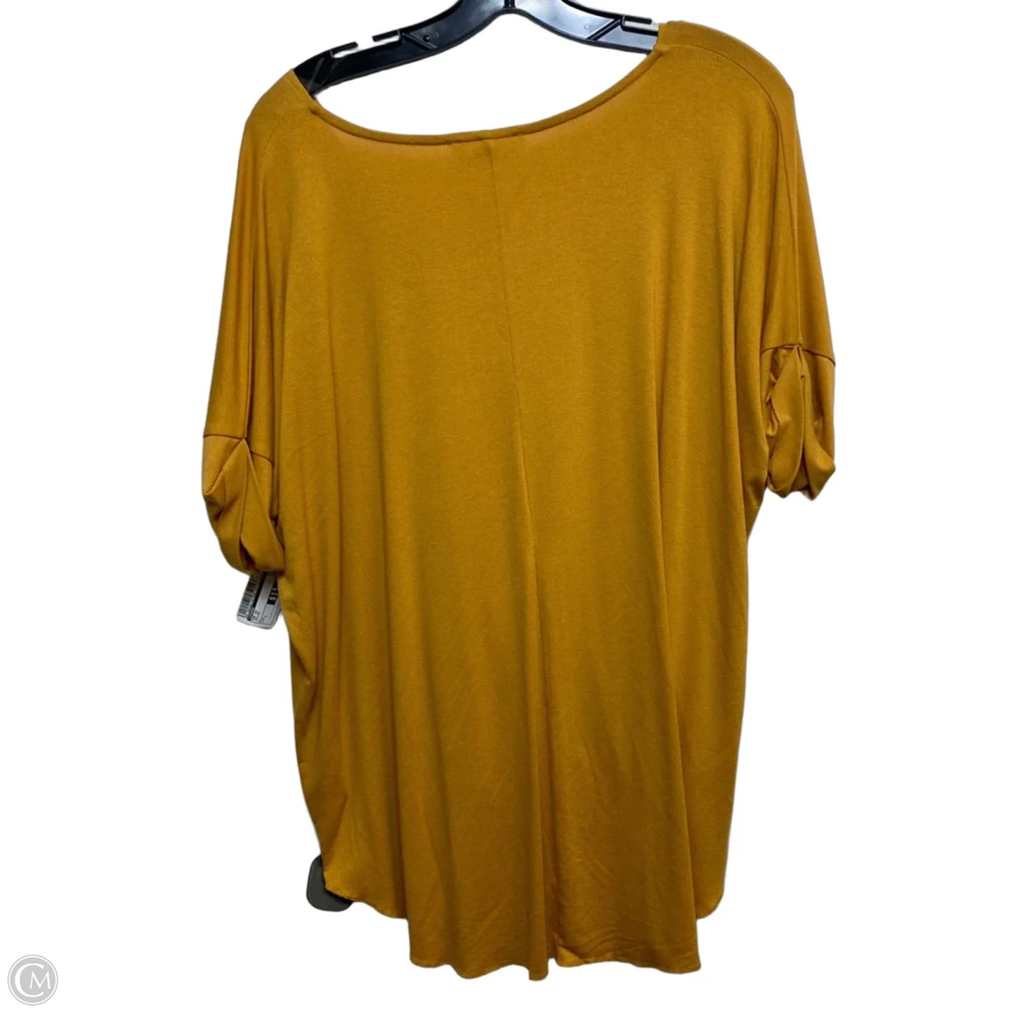 Top Short Sleeve By Zenana In Yellow, Size: L