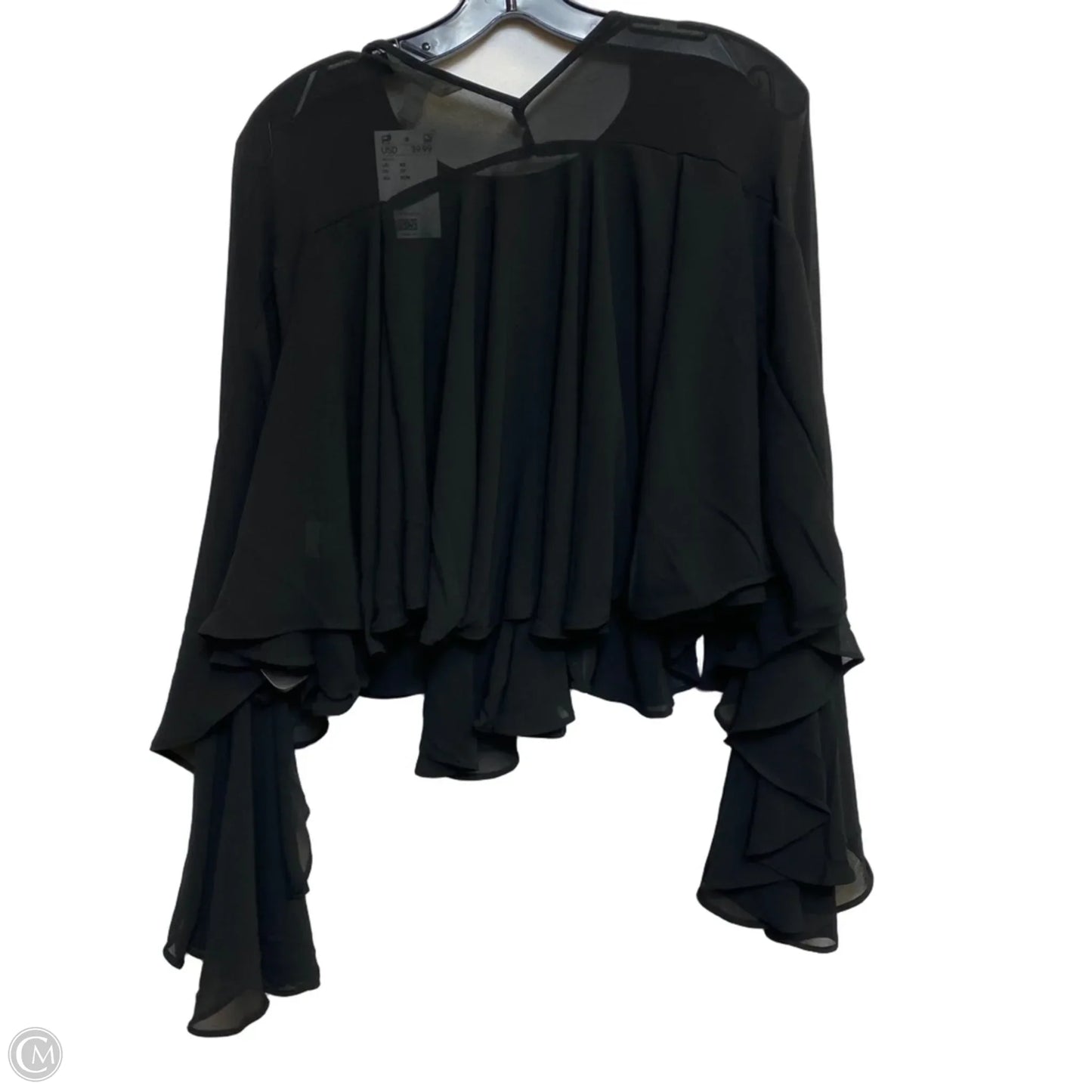 Top Long Sleeve By H&m In Black, Size: Xs