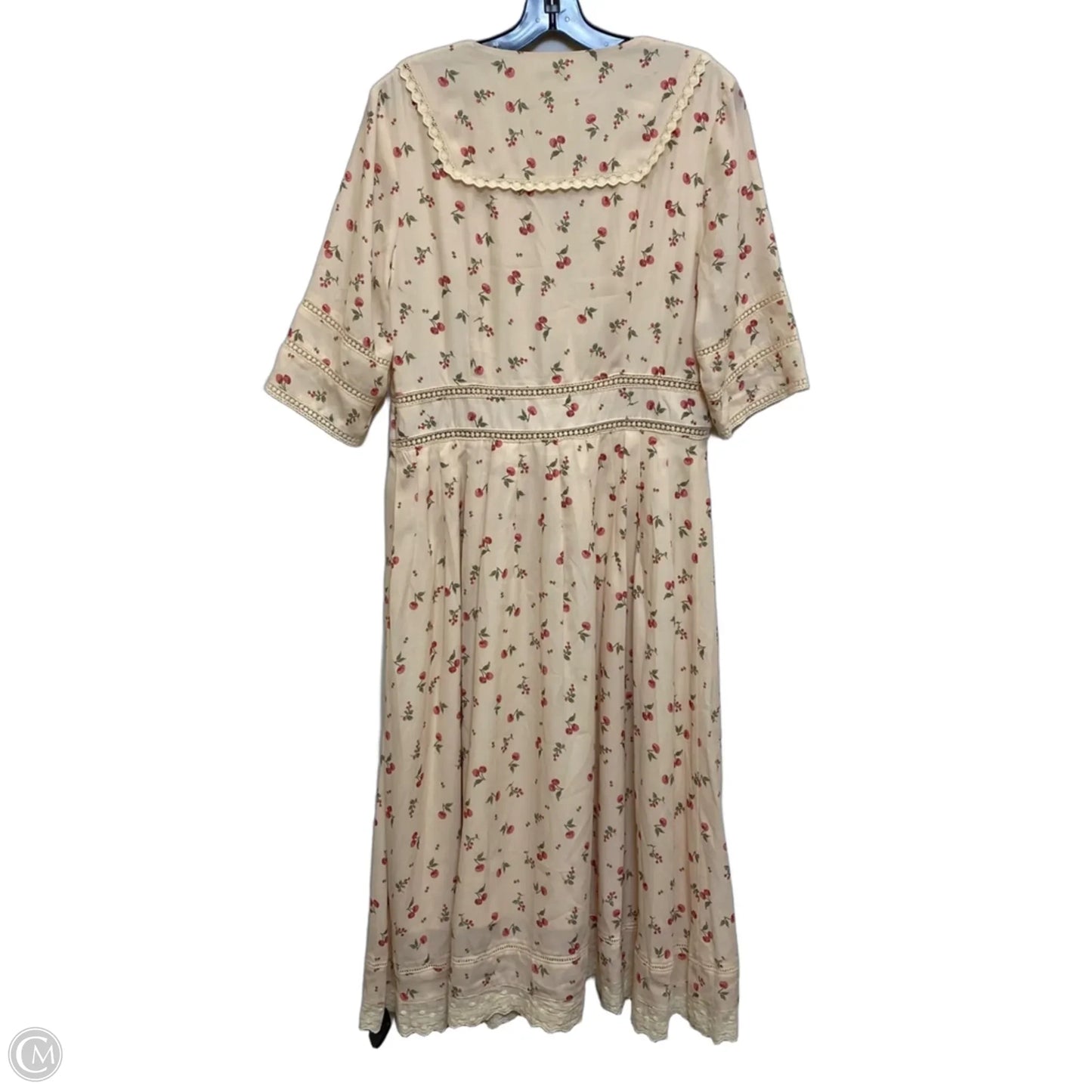 Dress Casual Midi By Simple Retro In Cream, Size: L