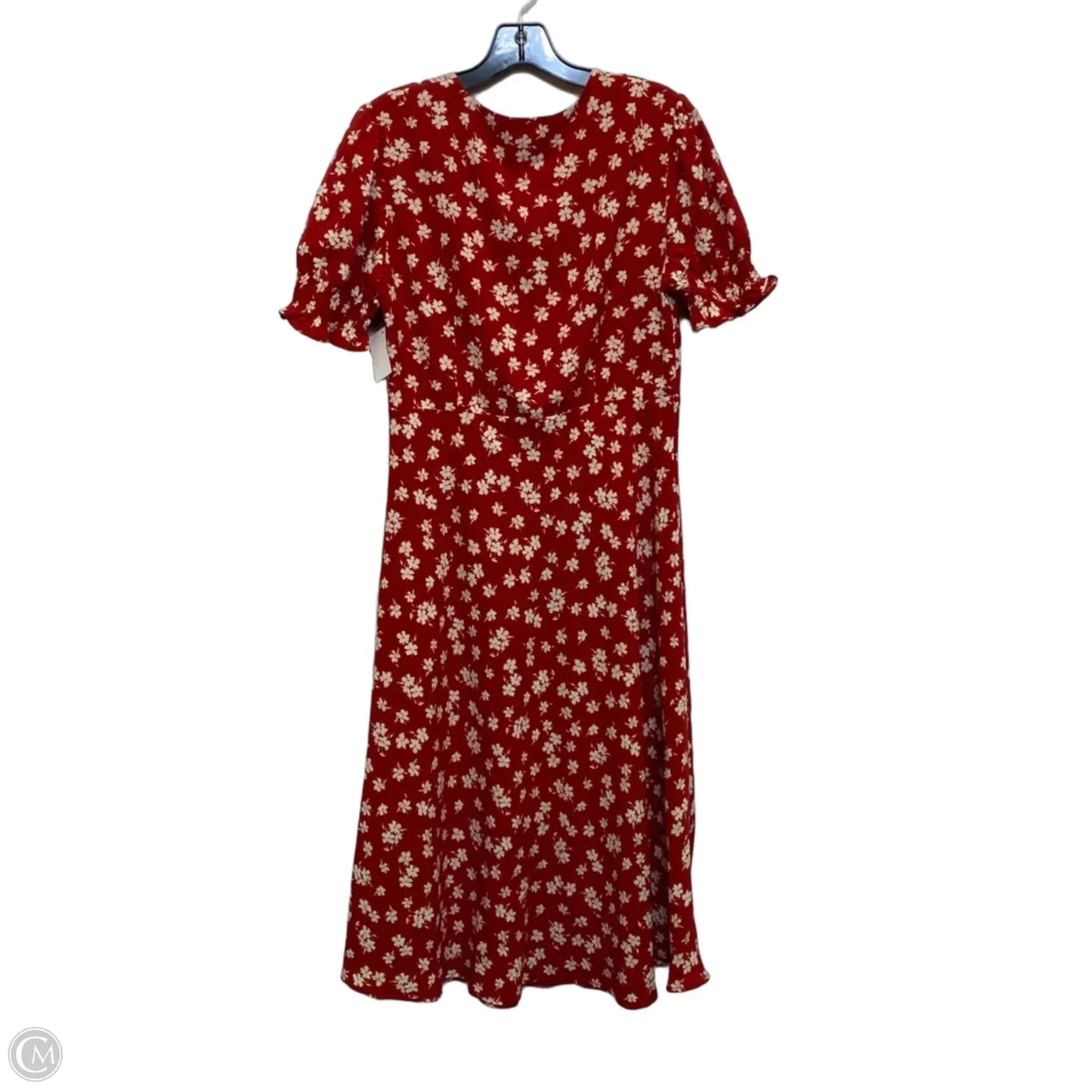 Dress Casual Midi By Simple Retro In Red, Size: L