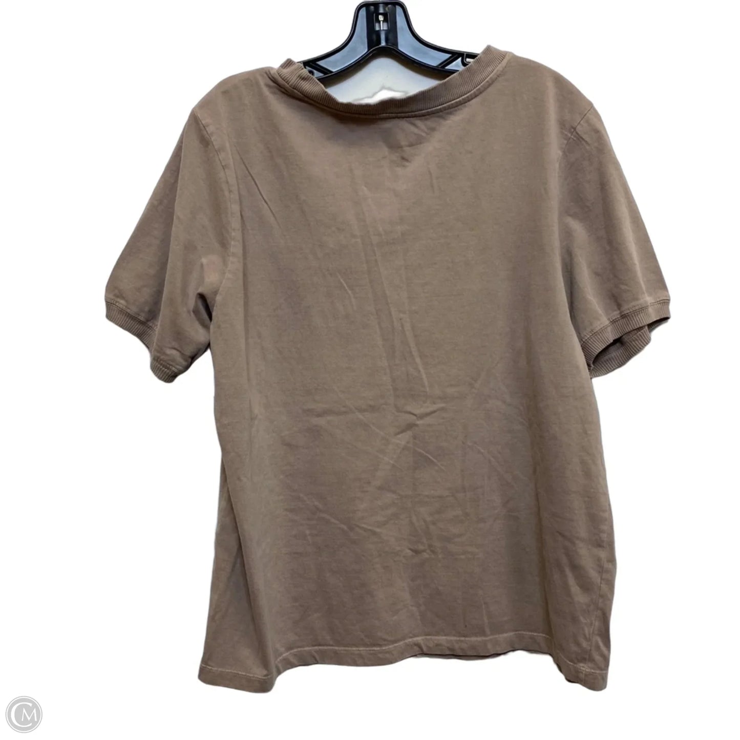 Top Short Sleeve By Bijour Karman In Tan, Size: L