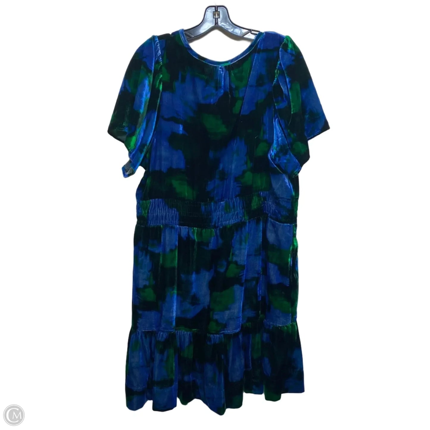 Dress Casual Short By Anthropologie In Blue & Green, Size: 2x