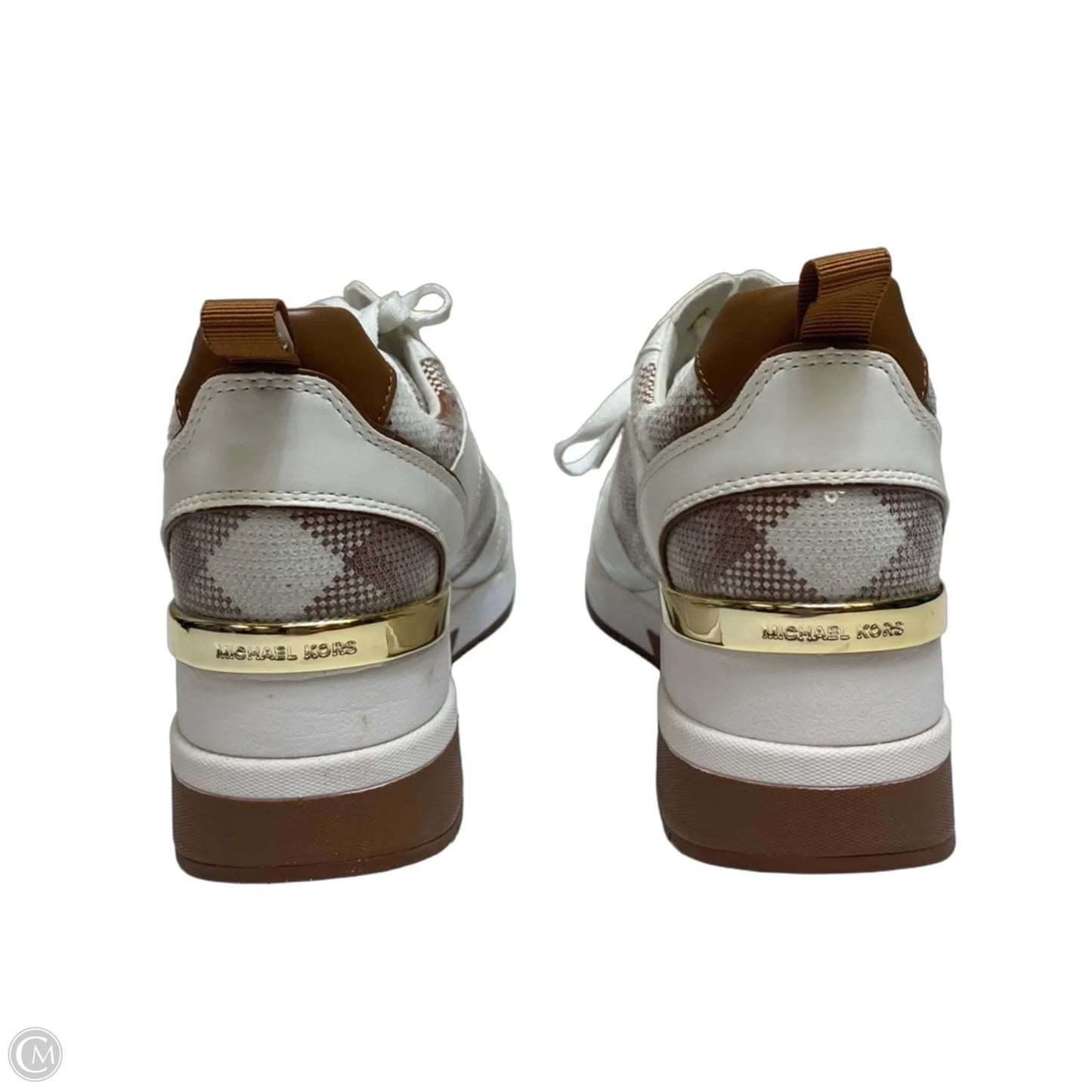 Shoes Sneakers By Michael By Michael Kors In Brown & Cream, Size: 10